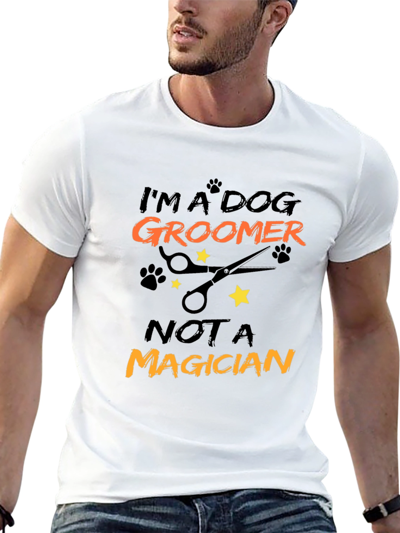 Dog Groomer Graphic Tee - Not a Magician!