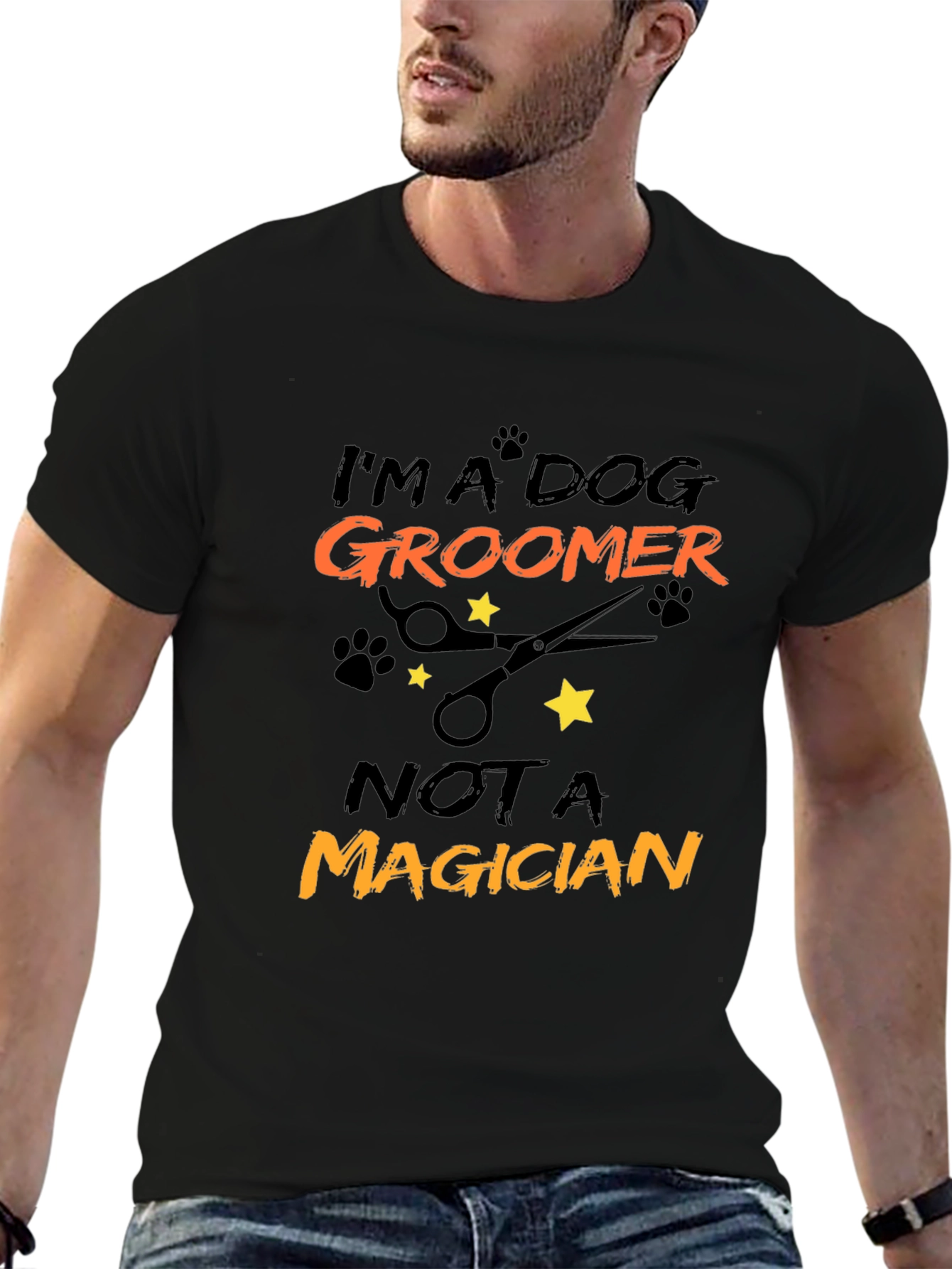Dog Groomer Graphic Tee - Not a Magician!