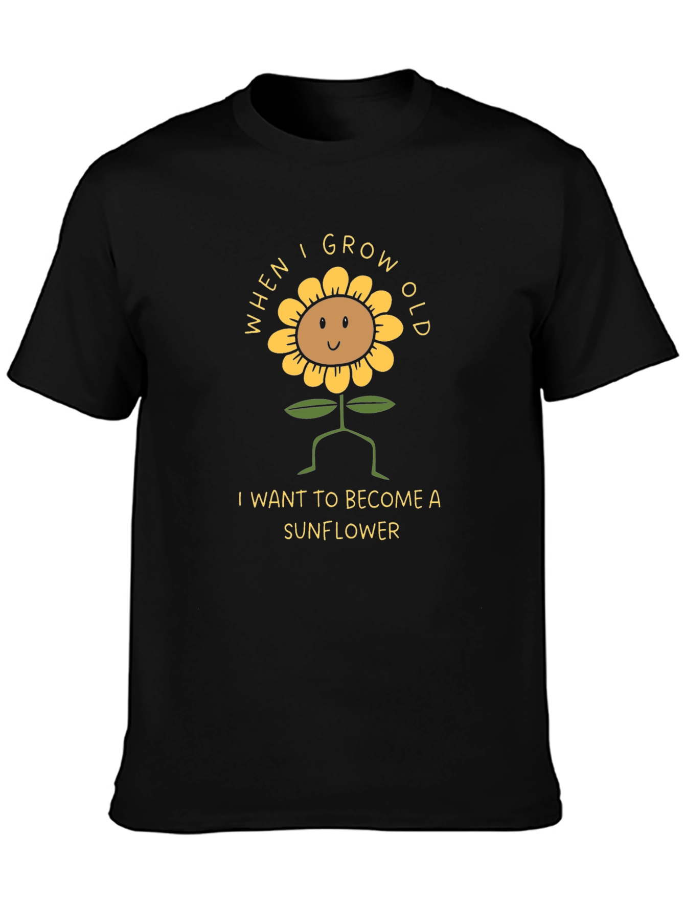 Sunflower Graphic Tee - When I Grow Old T-Shirt