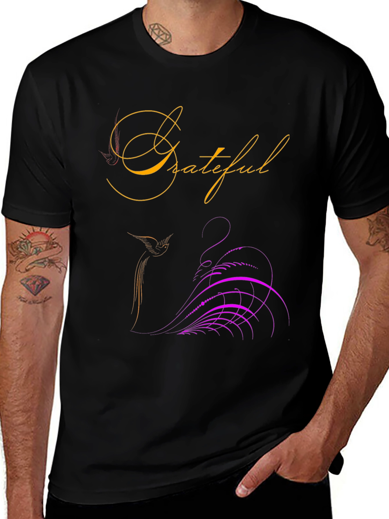 Grateful Graphic Black T-Shirt