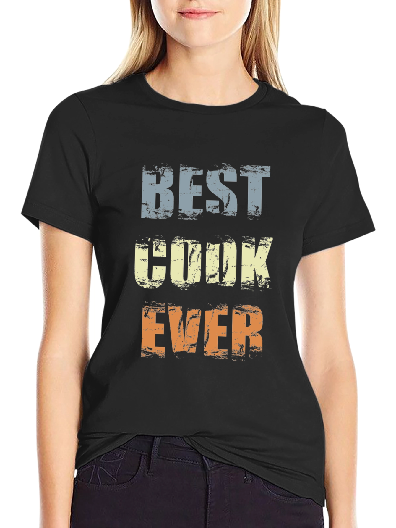 Best Cook Ever Graphic T-Shirt - Black Cotton Tee