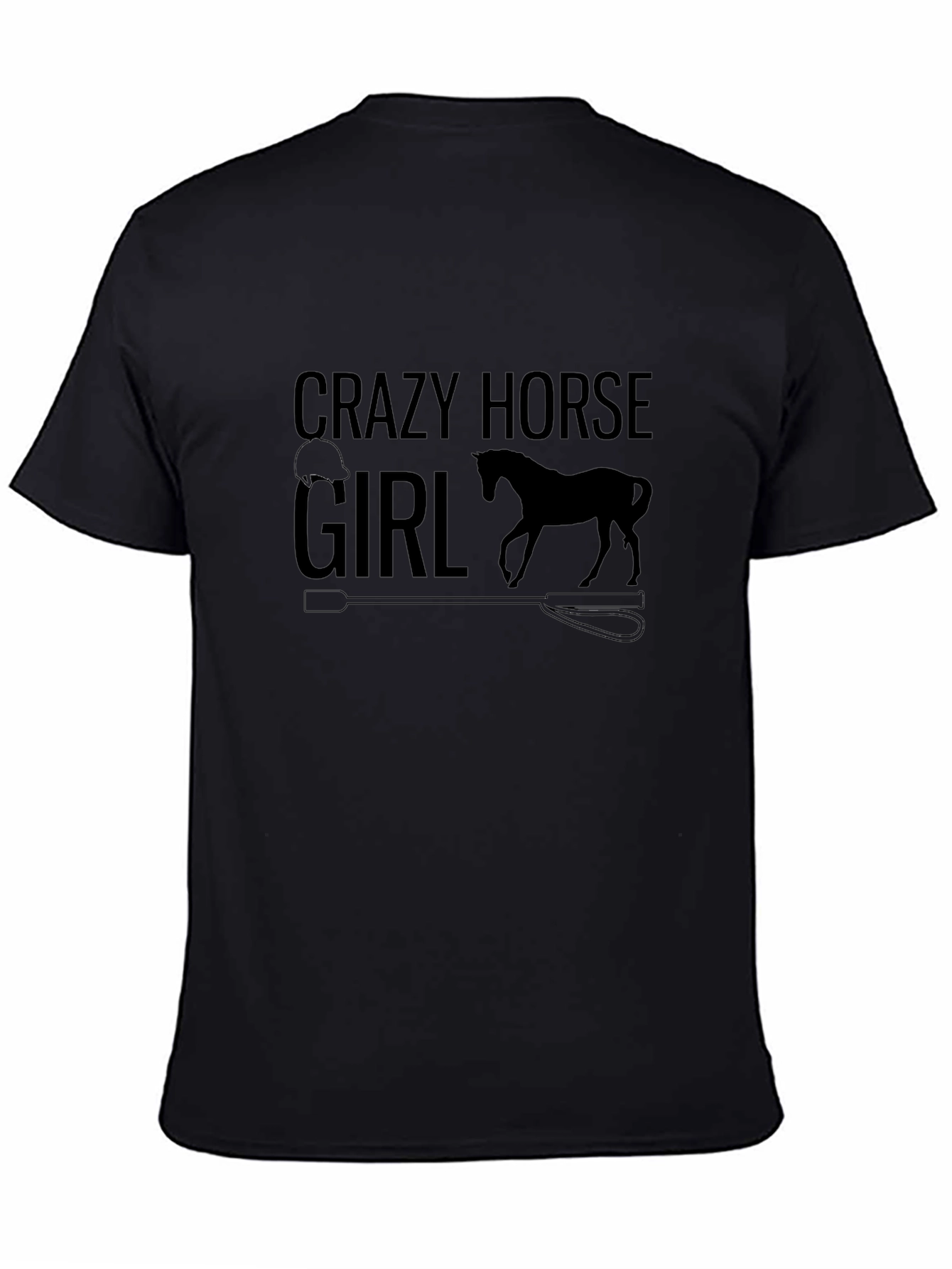 Crazy Horse Girl Black Graphic Tee