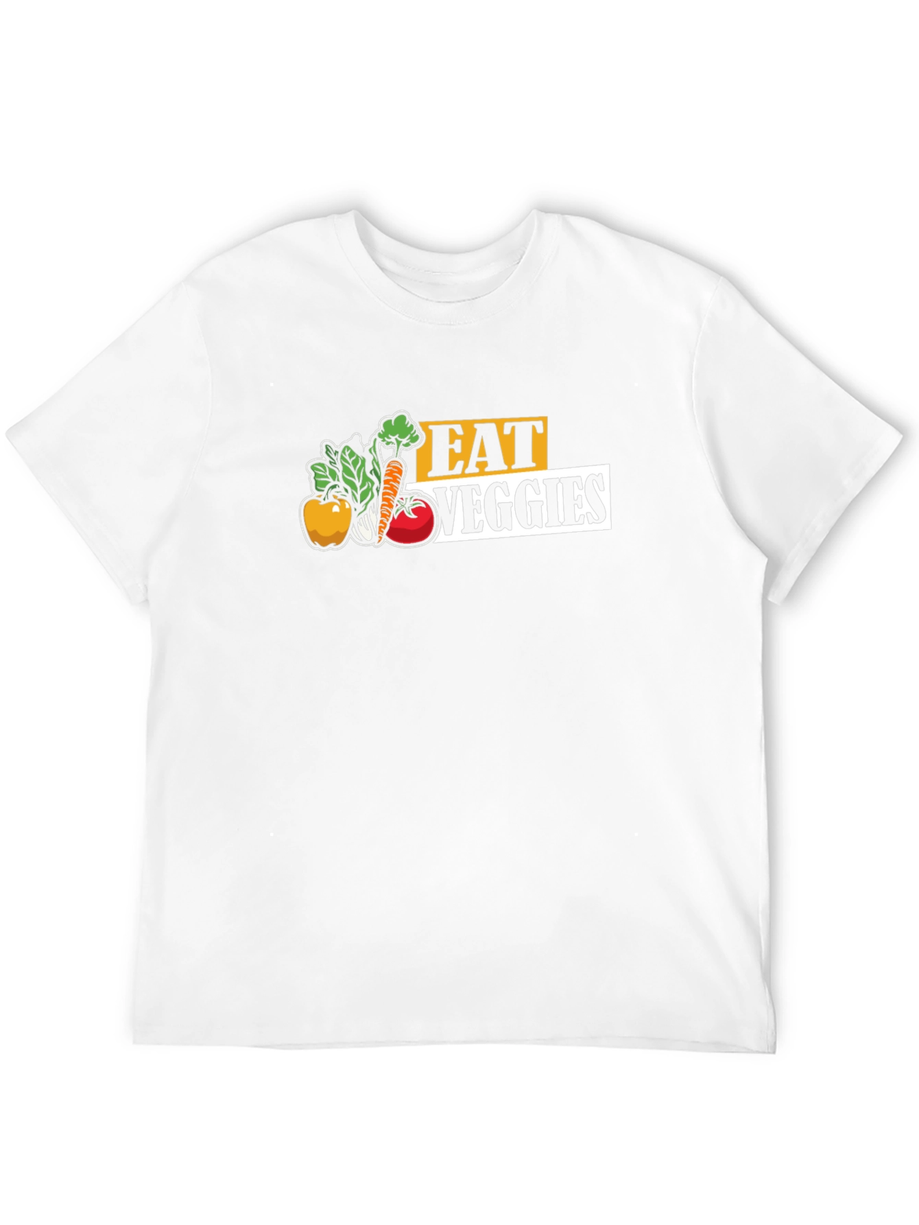 Eat Veggies Graphic Tee - Black Cotton T-Shirt
