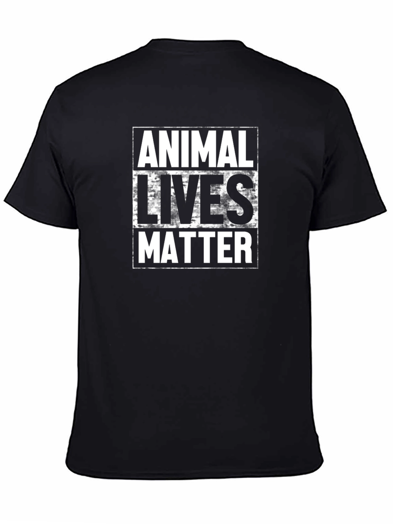 Animal Lives Matter Graphic Tee - Black Cotton T-Shirt