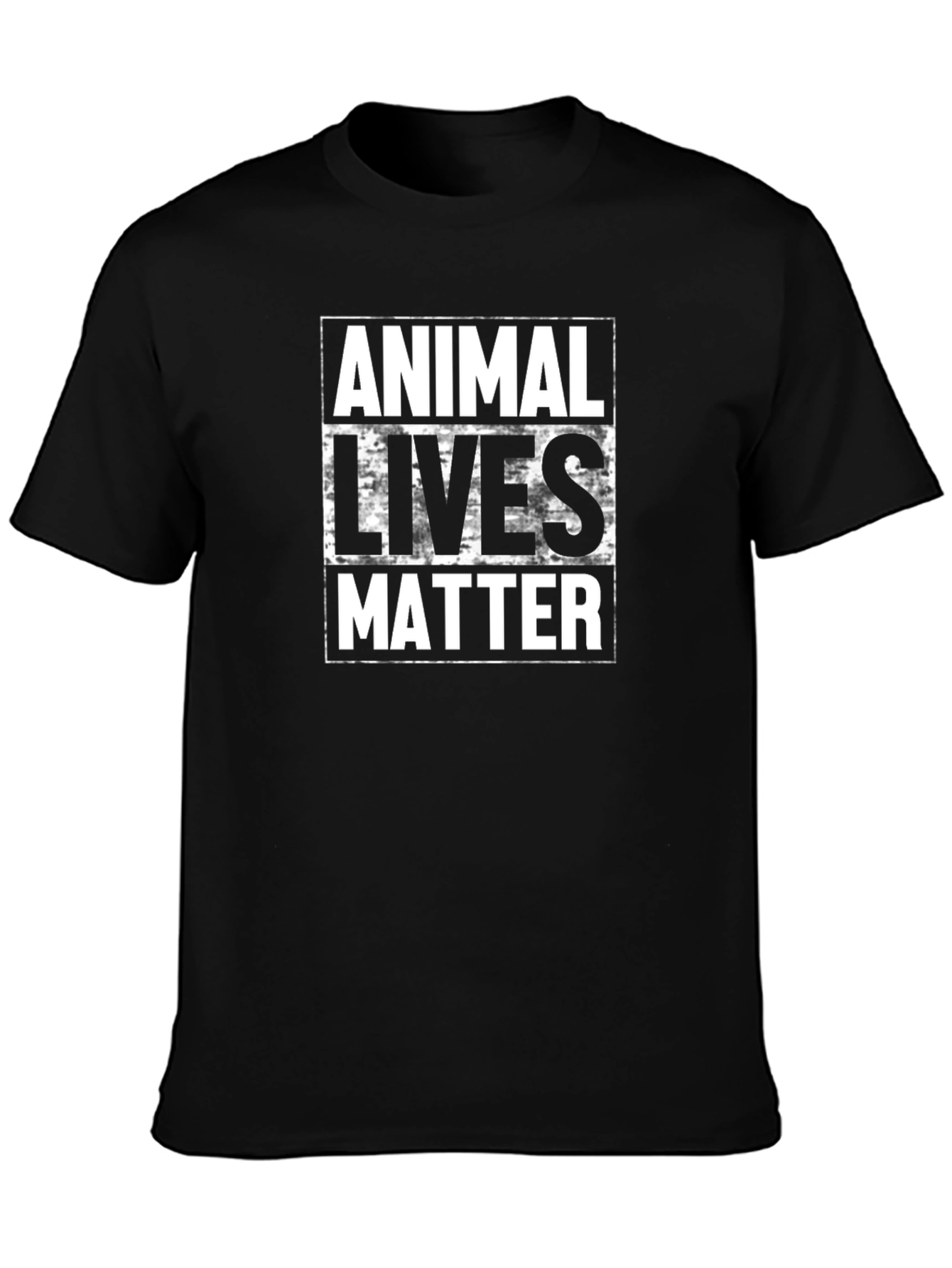 Animal Lives Matter Graphic Tee - Black Cotton T-Shirt