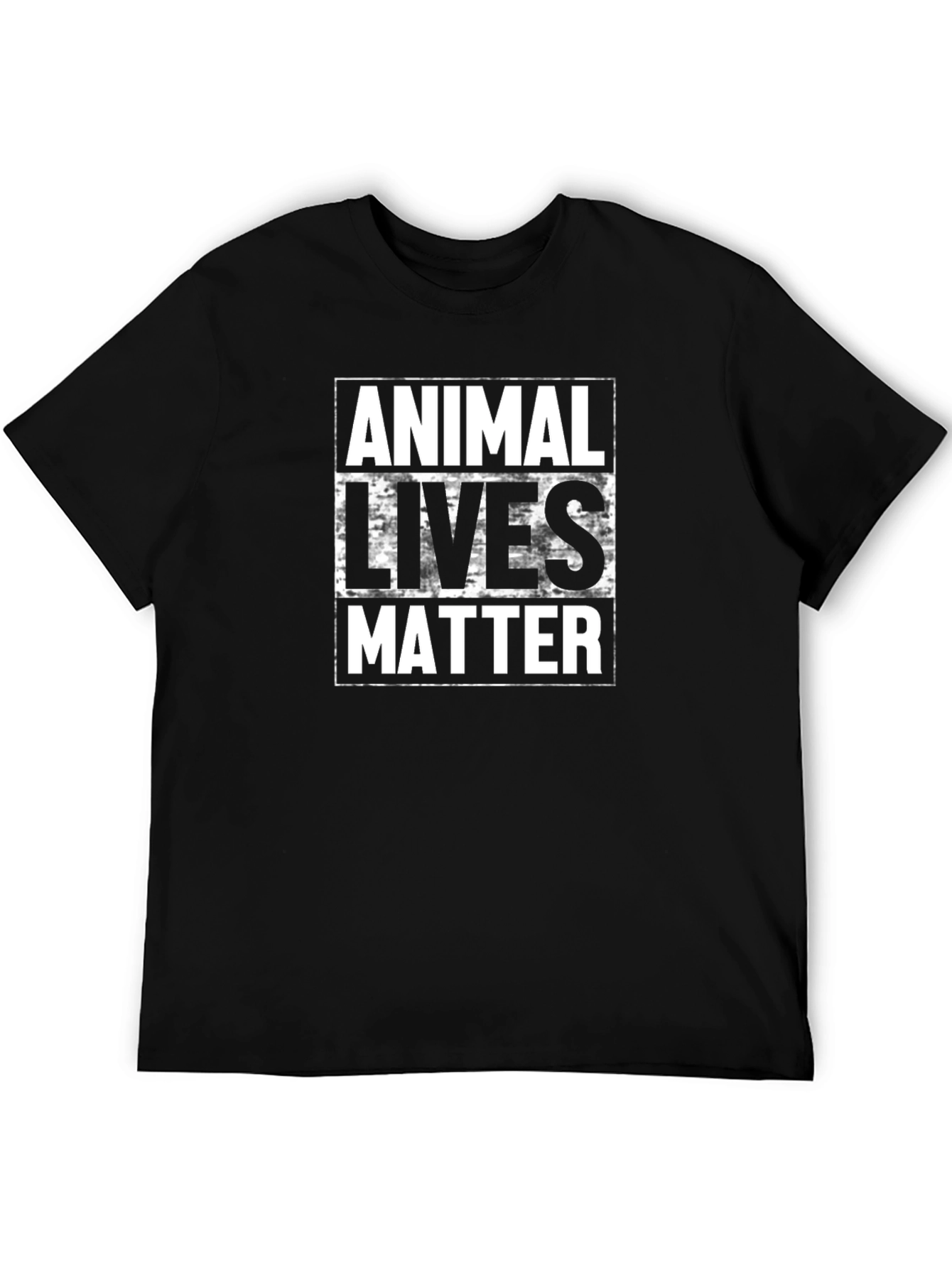 Animal Lives Matter Graphic Tee - Black Cotton T-Shirt