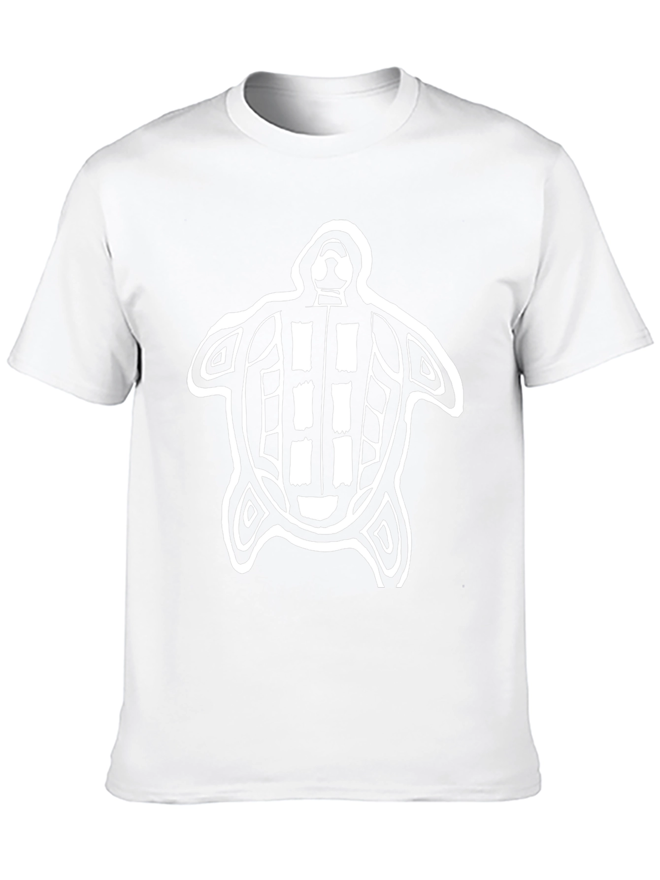 Tribal Turtle Graphic Tee - Black Cotton T-Shirt