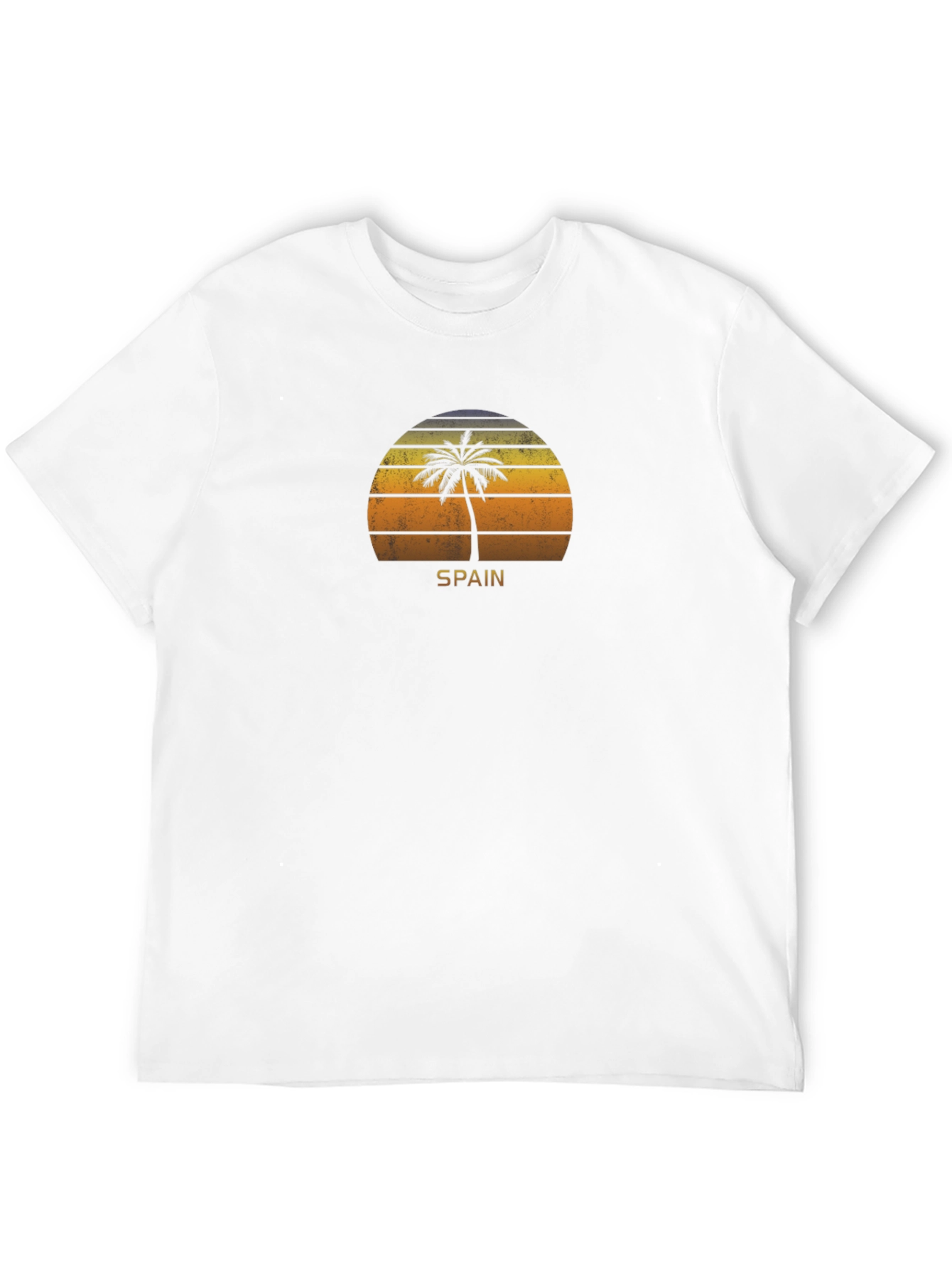 Spain Palm Tree Sunset T-Shirt - Retro Graphic Tee