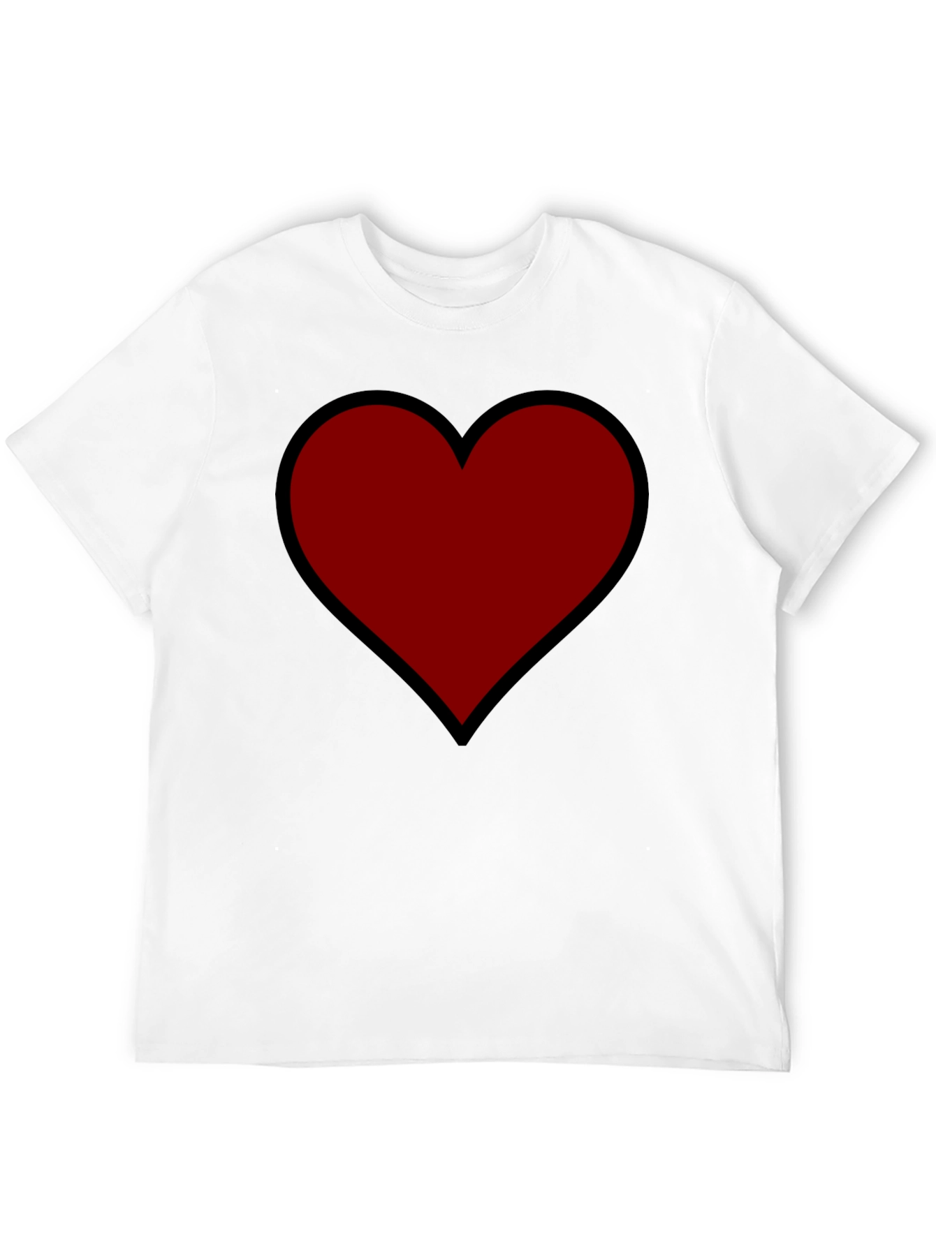 Bold Heart Graphic Tee - Black Cotton Comfort