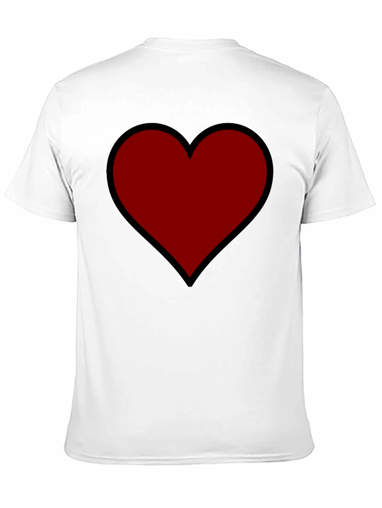 Bold Heart Graphic Tee - Black Cotton Comfort