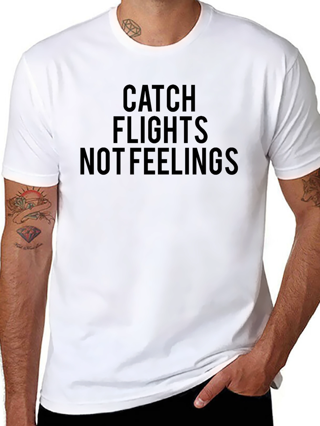 Catch Flights Not Feelings Graphic T-Shirt