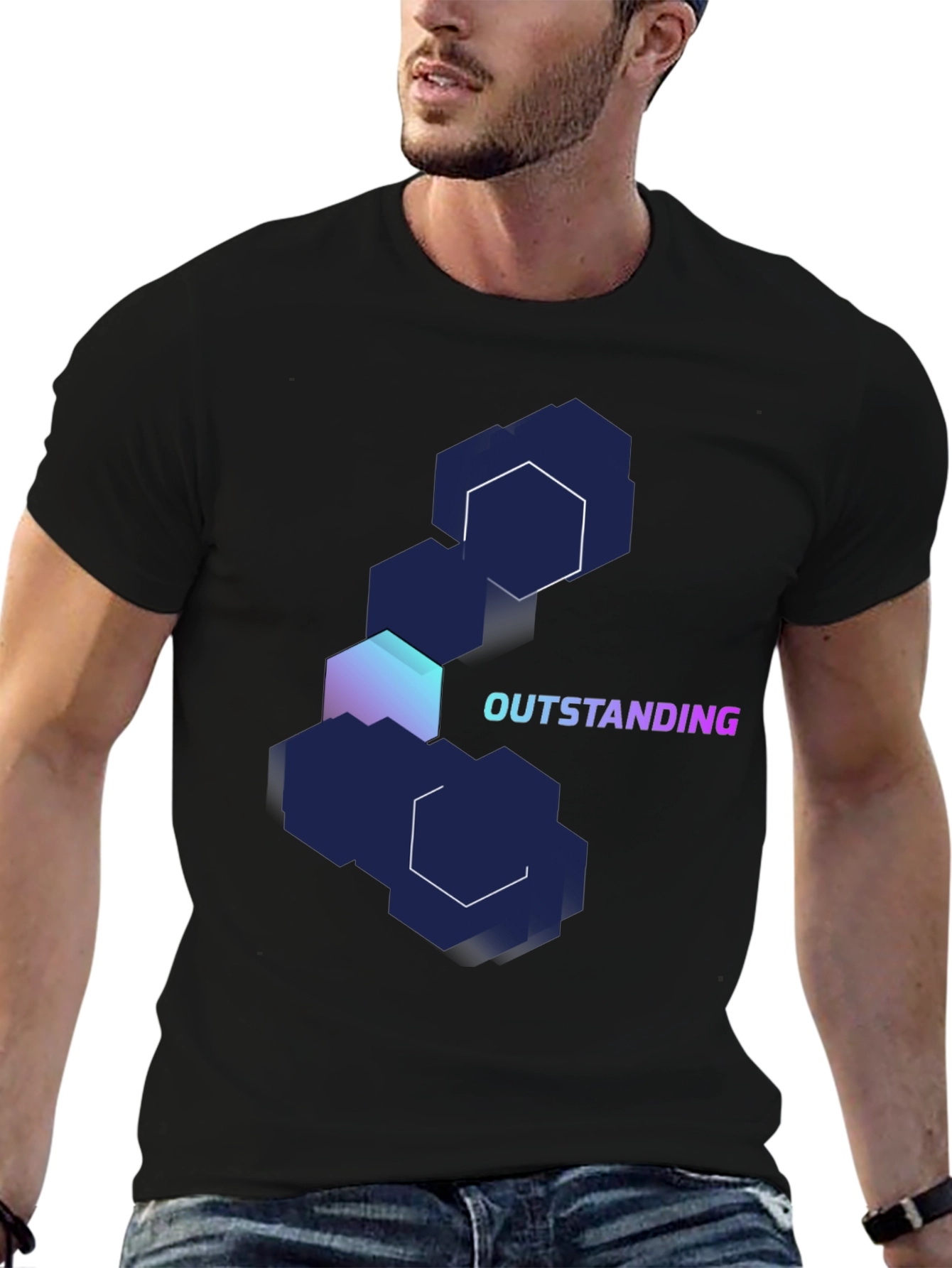 Outstanding Hexagon Graphic Tee