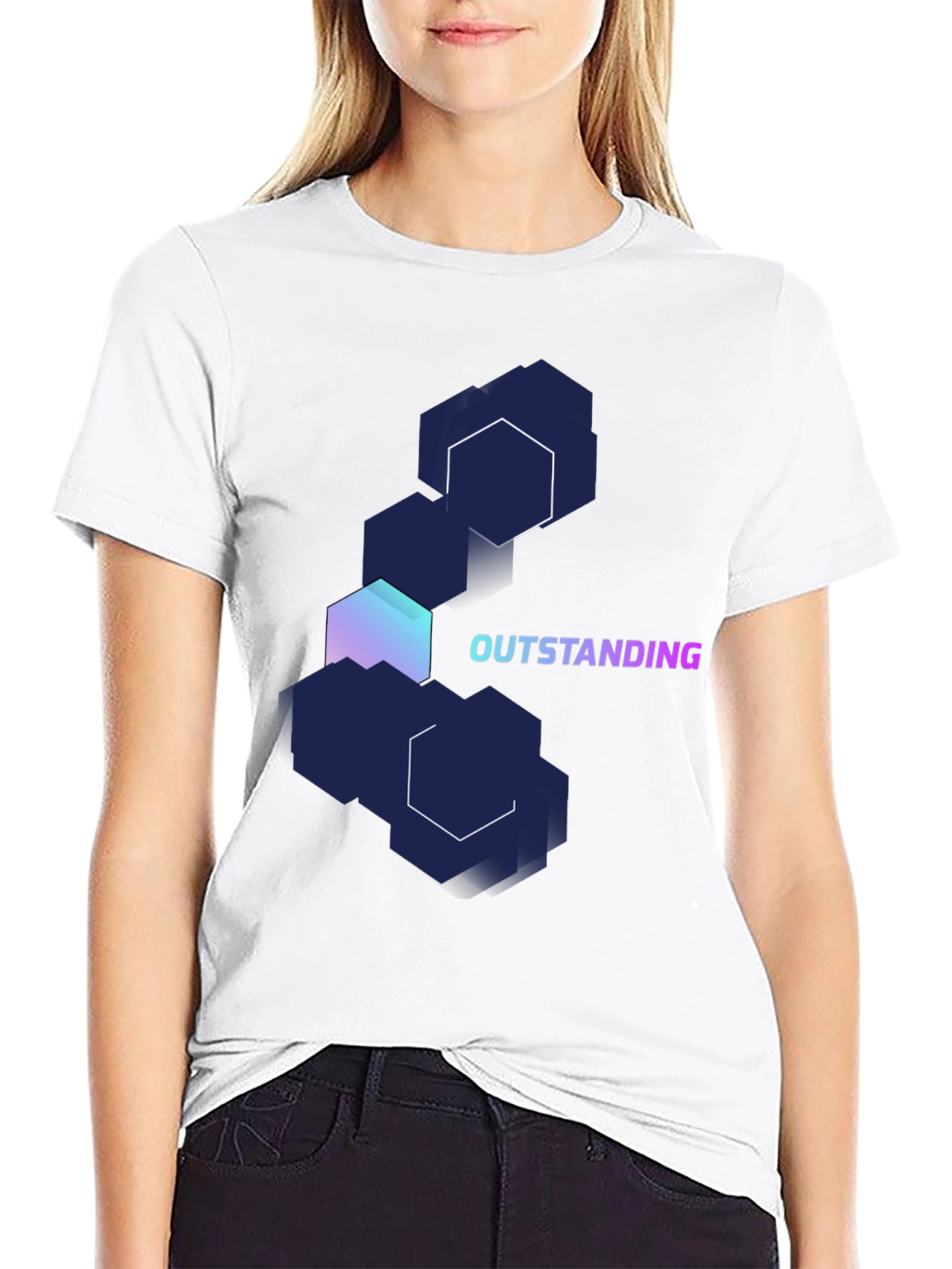 Outstanding Hexagon Graphic Tee