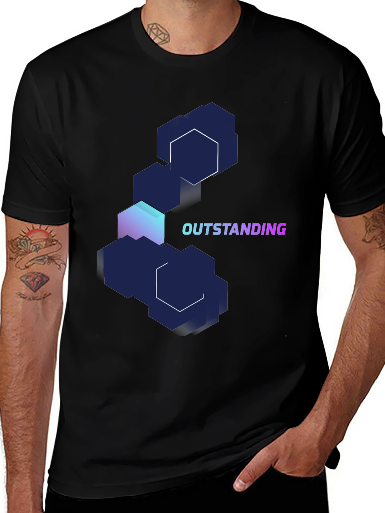 Outstanding Hexagon Graphic Tee