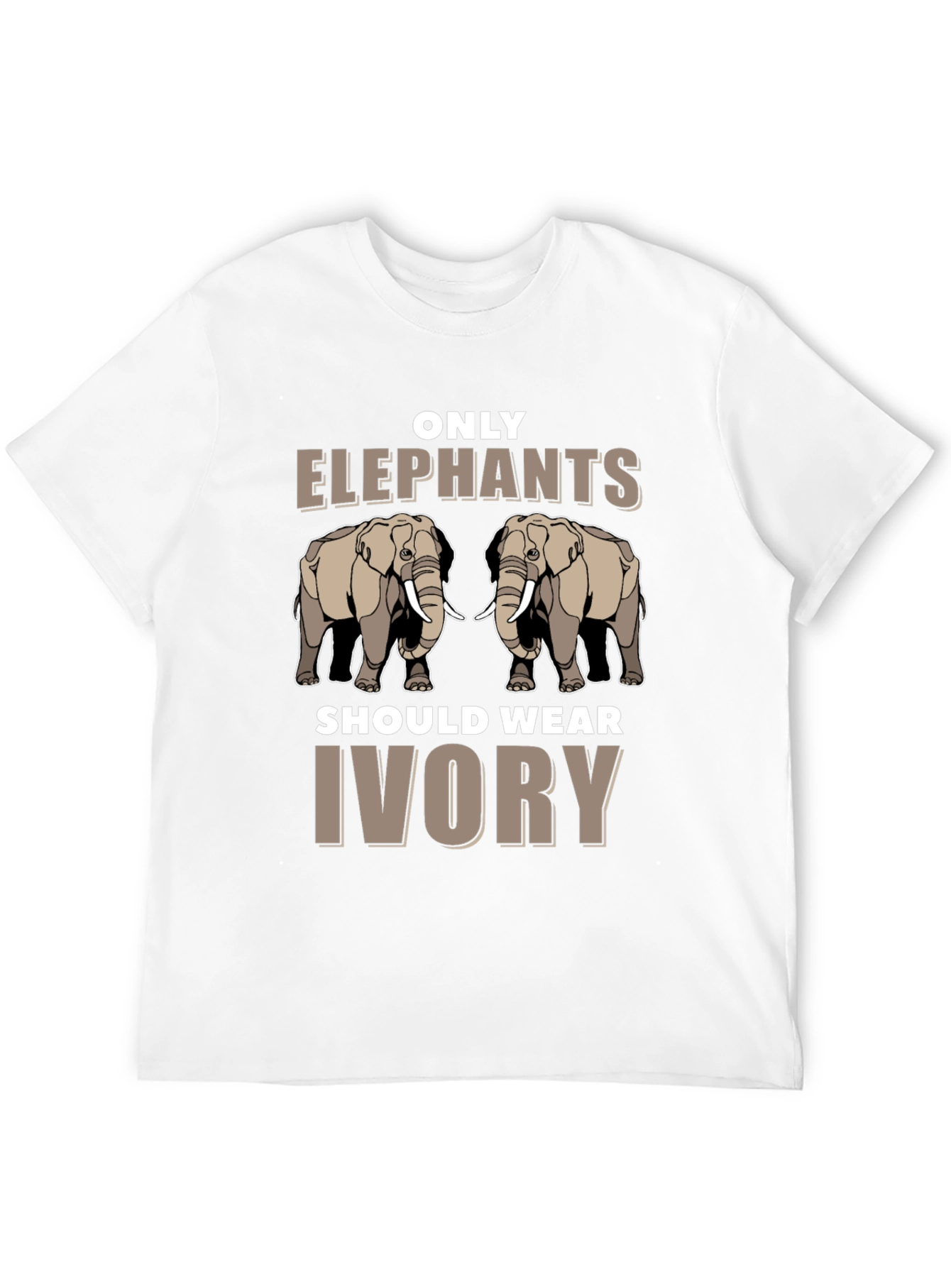 Elephant Ivory Awareness Graphic T-Shirt