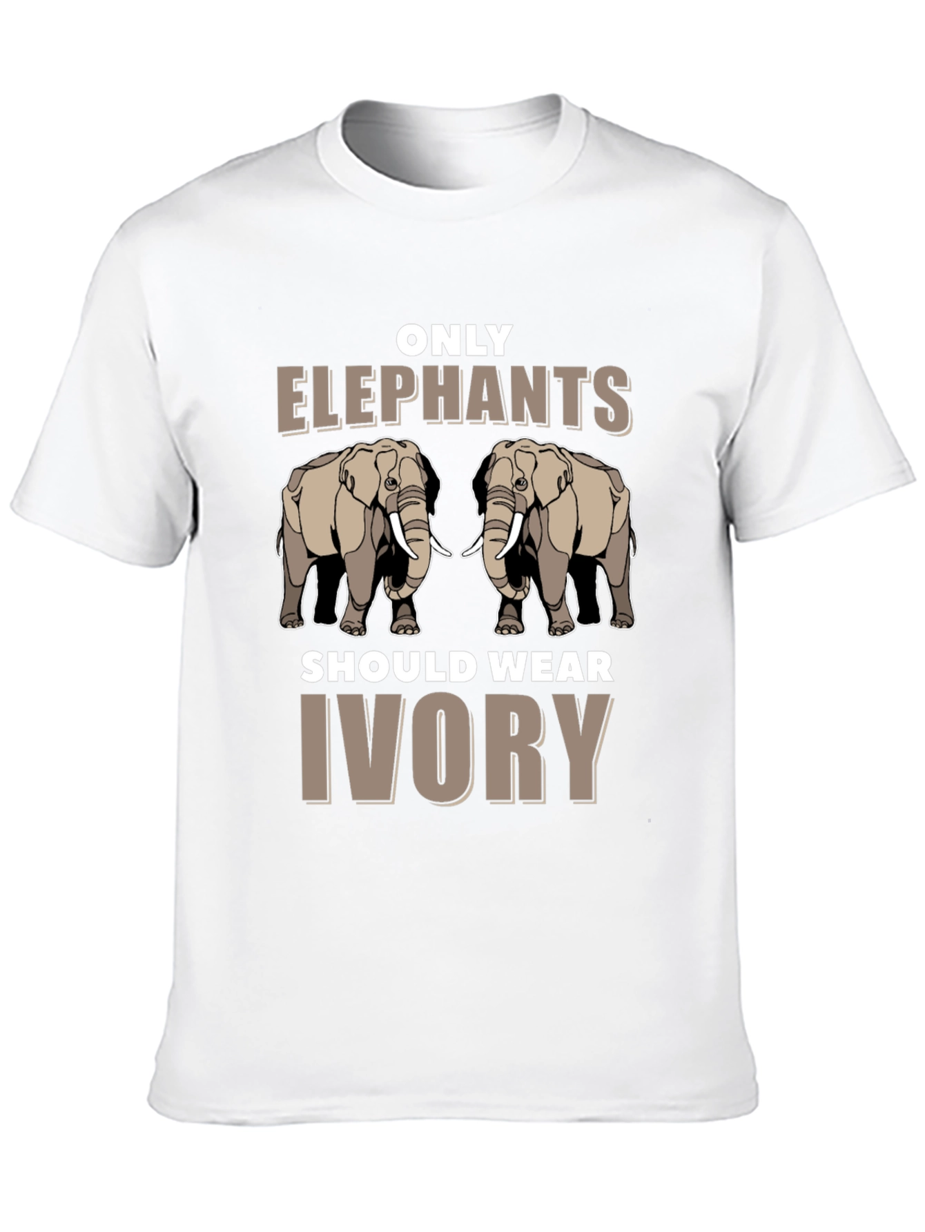 Elephant Ivory Awareness Graphic T-Shirt