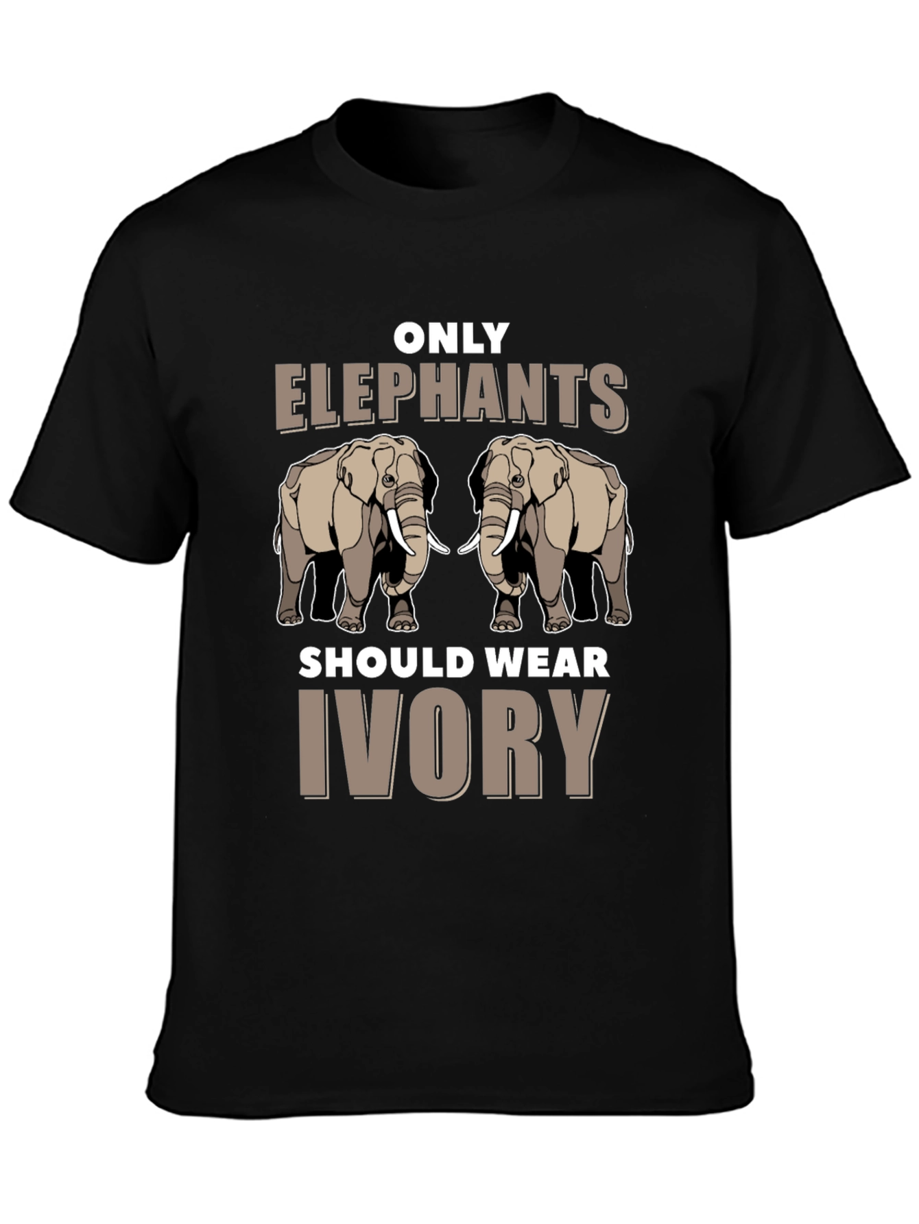 Elephant Ivory Awareness Graphic T-Shirt