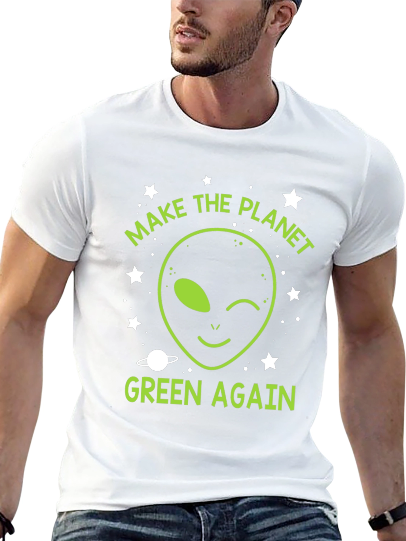 Make The Planet Green Again Alien T-Shirt