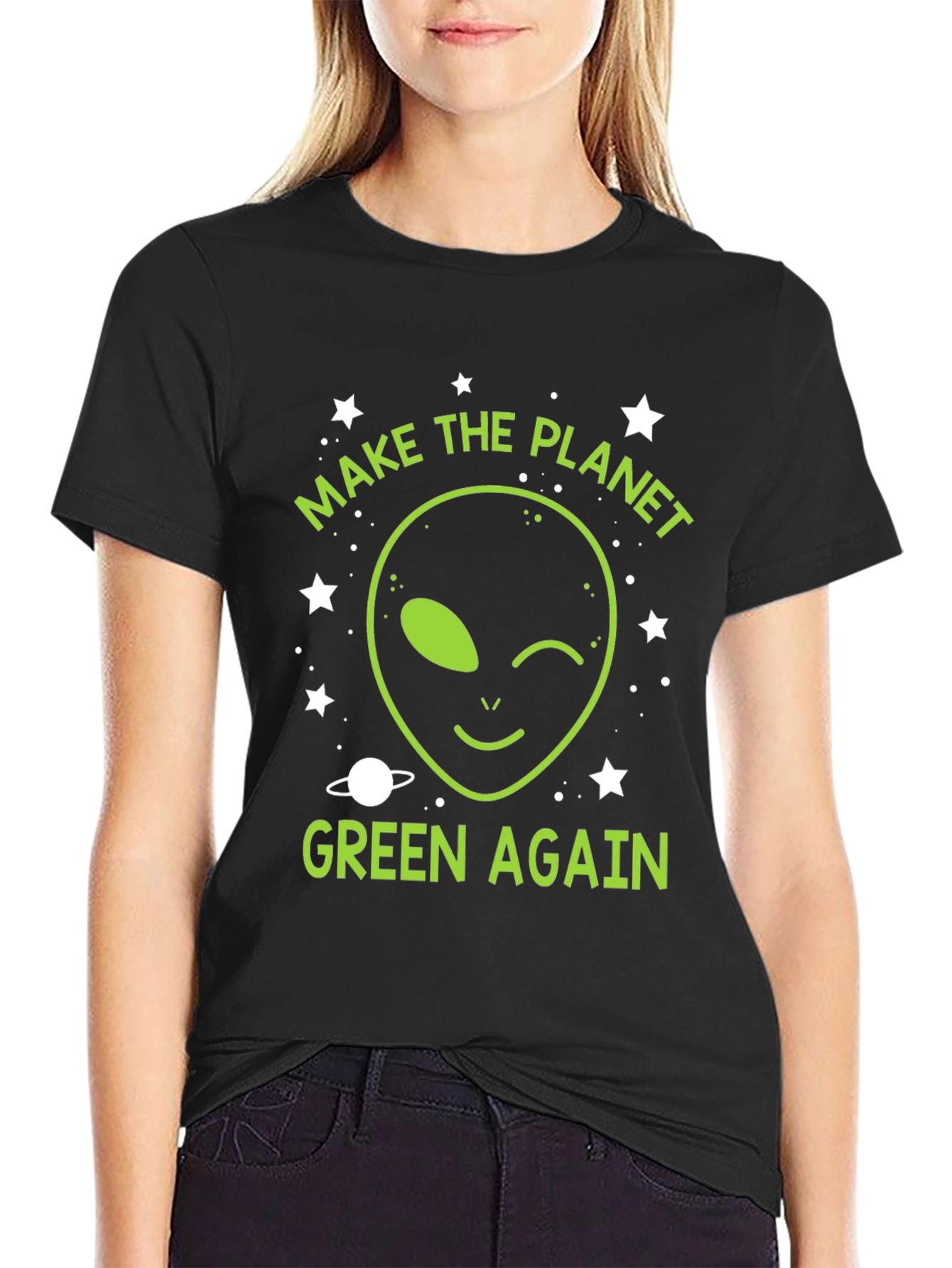 Make The Planet Green Again Alien T-Shirt