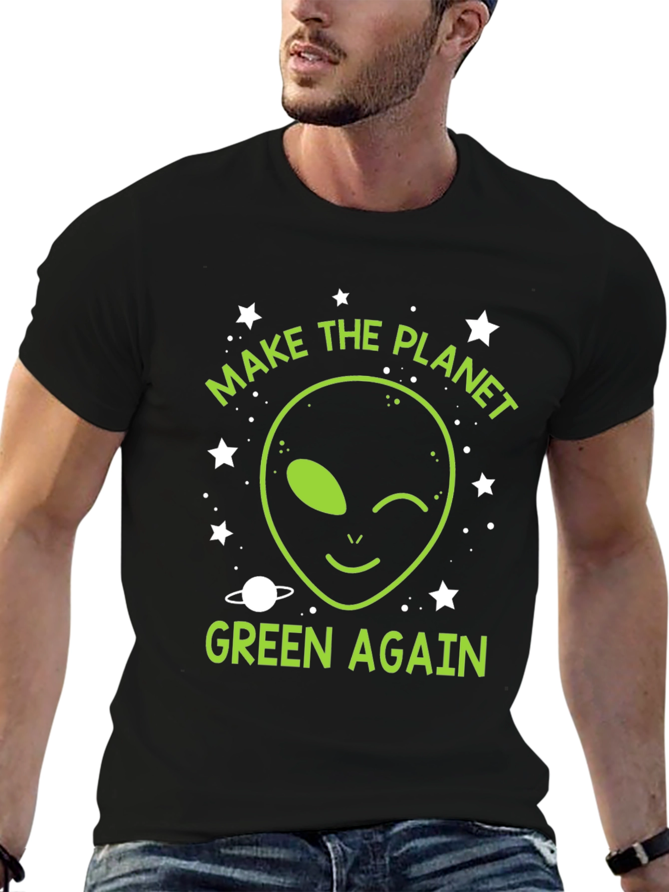 Make The Planet Green Again Alien T-Shirt