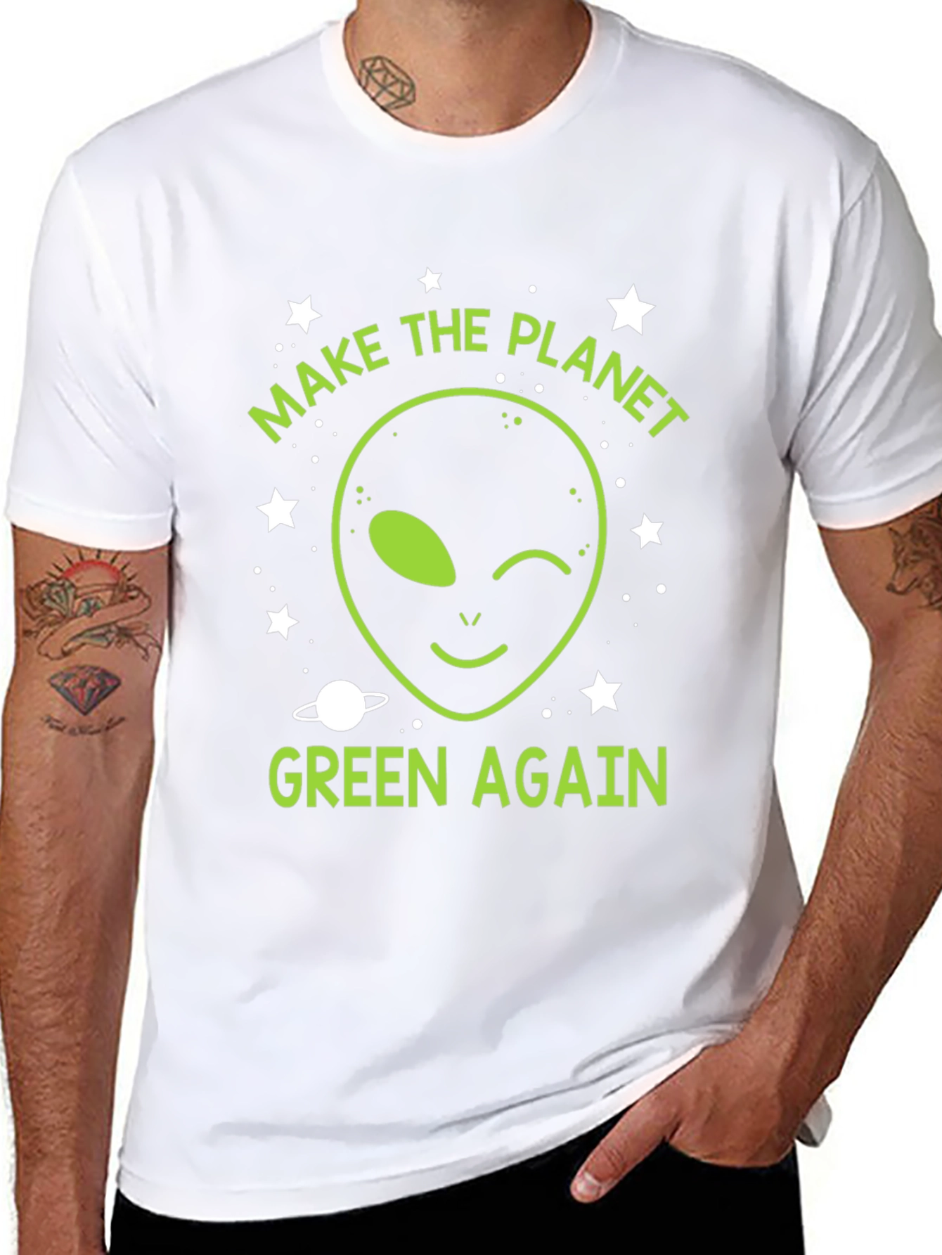 Make The Planet Green Again Alien T-Shirt