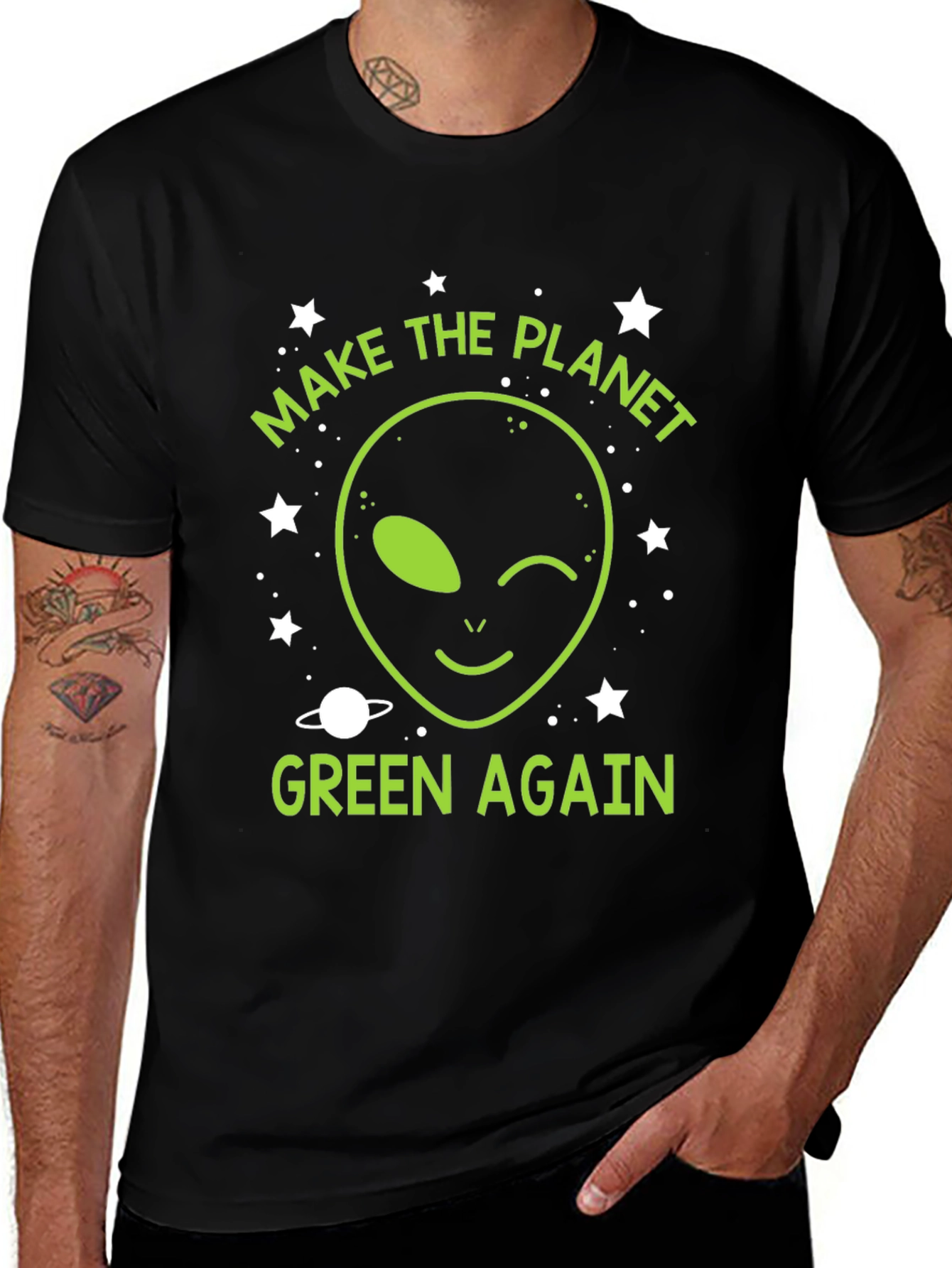 Make The Planet Green Again Alien T-Shirt