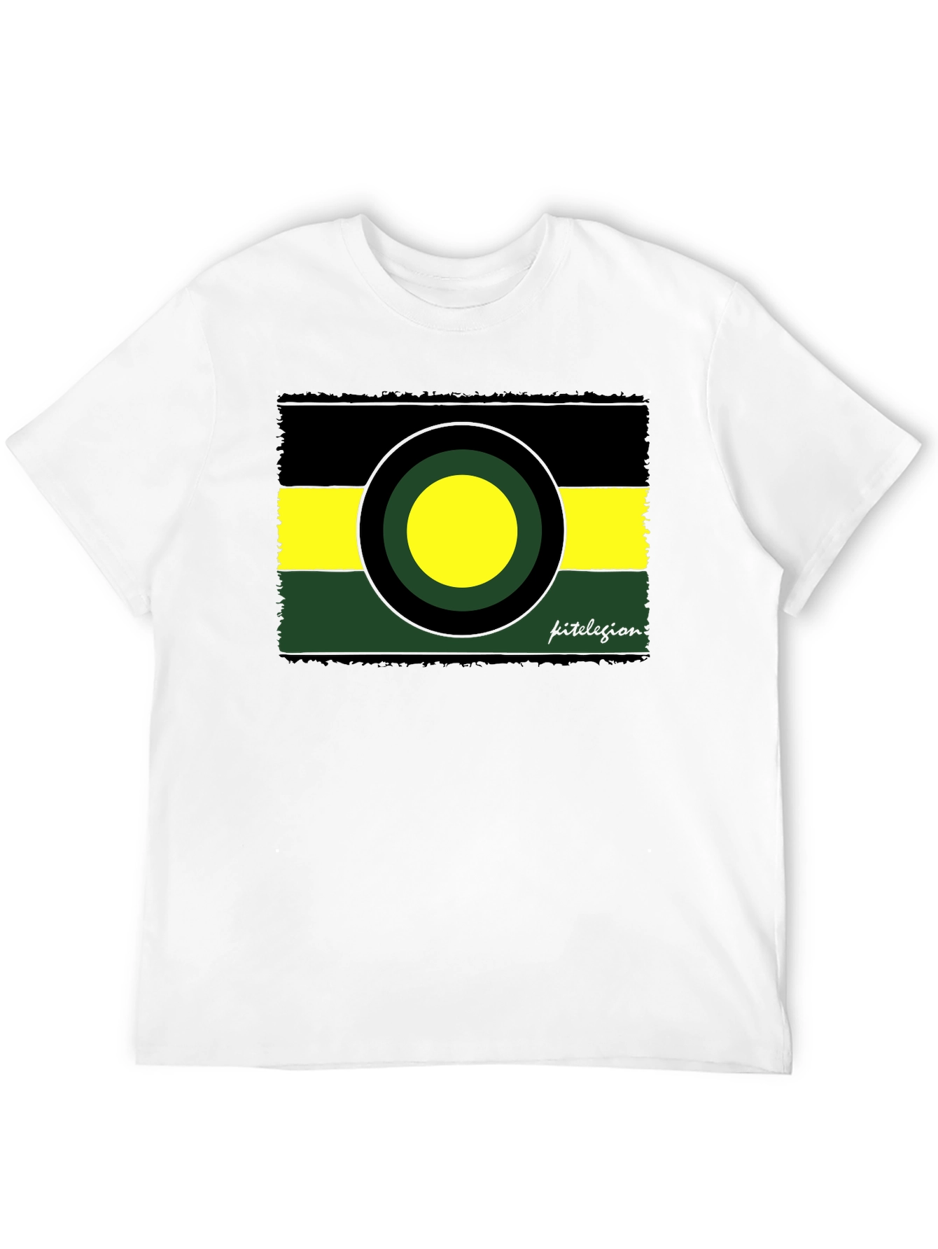 Abstract Geometric Graphic Tee - Black