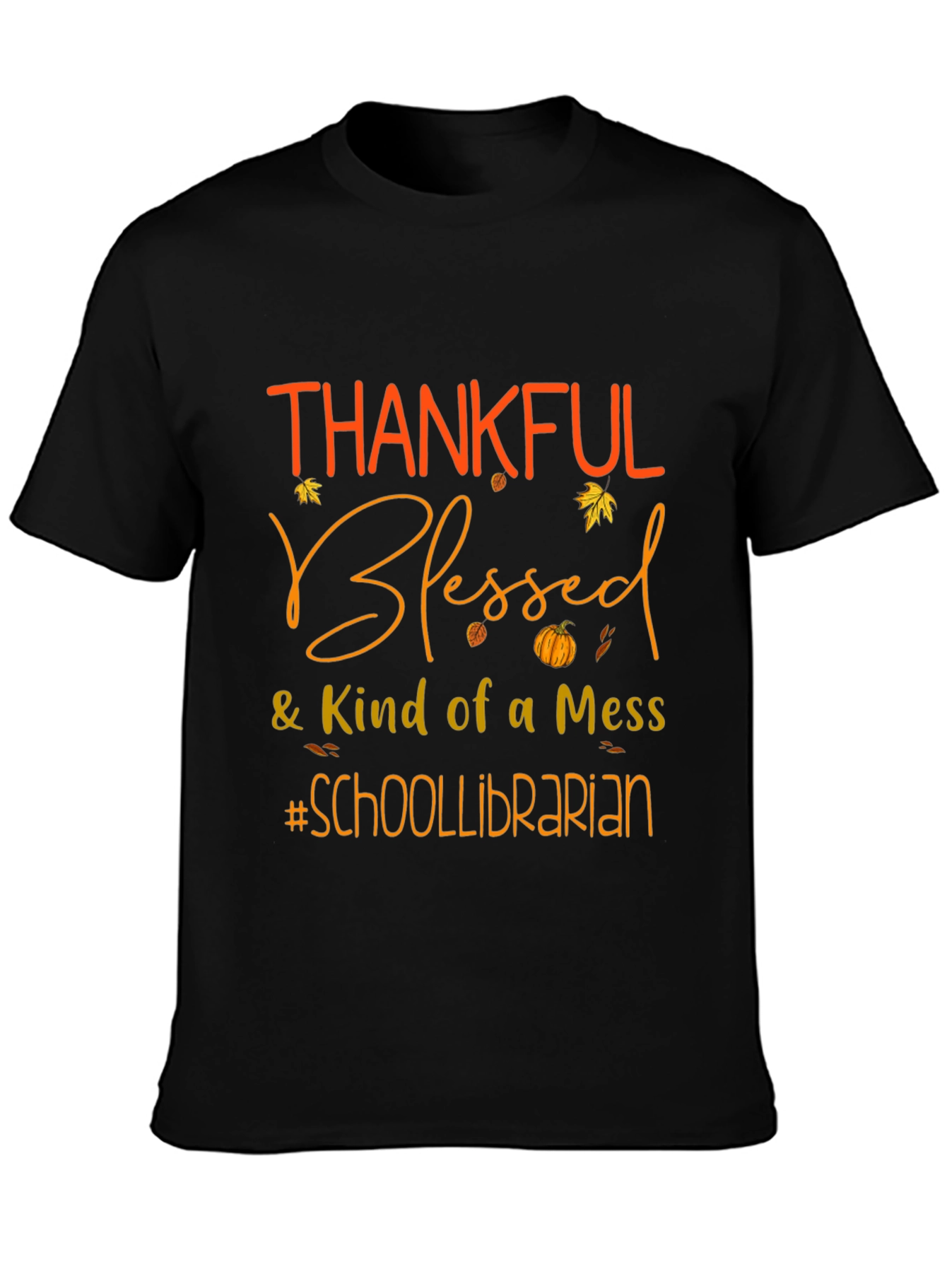 Thankful Blessed School Librarian Graphic Tee