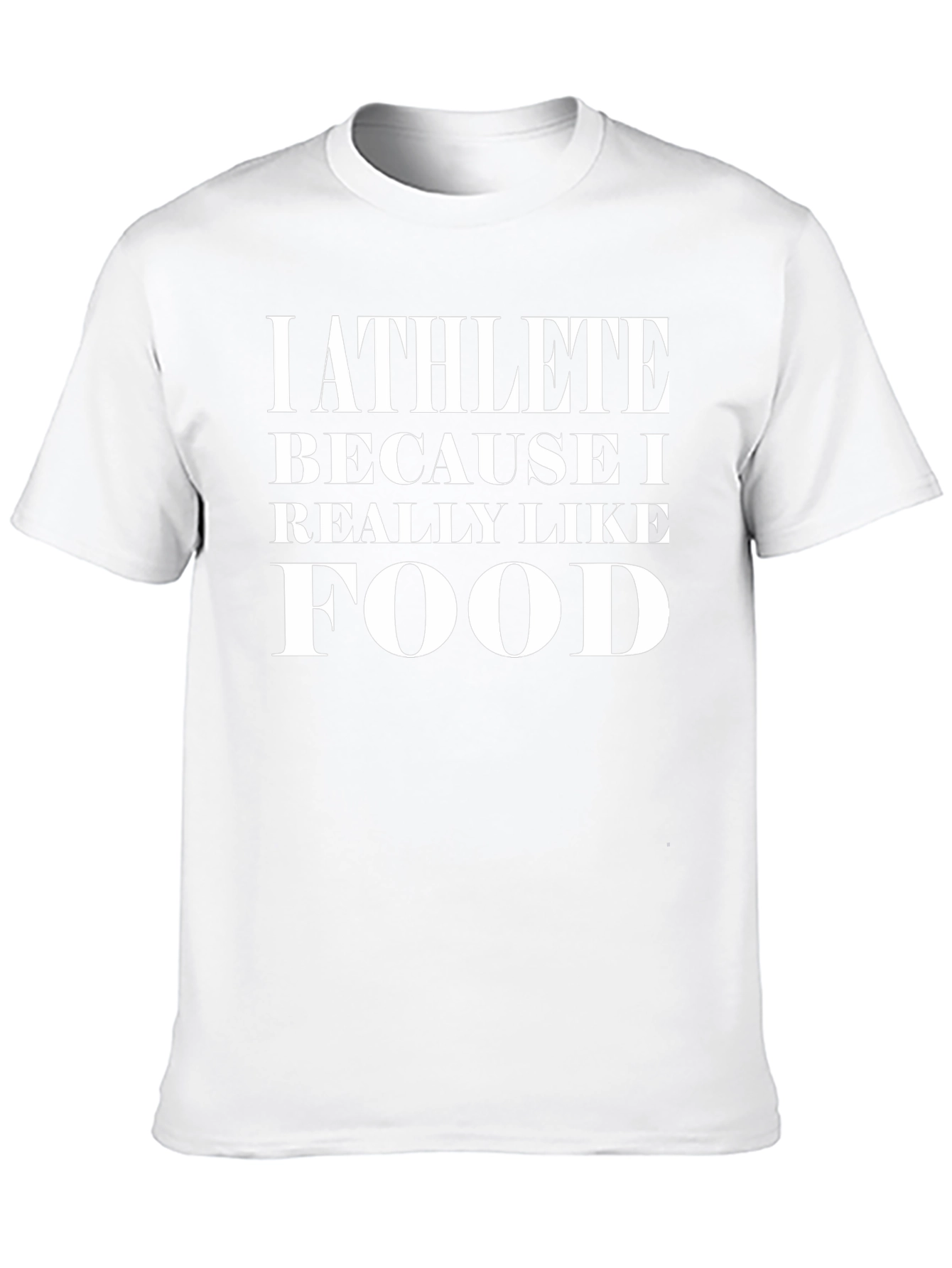 Athlete Because I Like Food Black T-Shirt