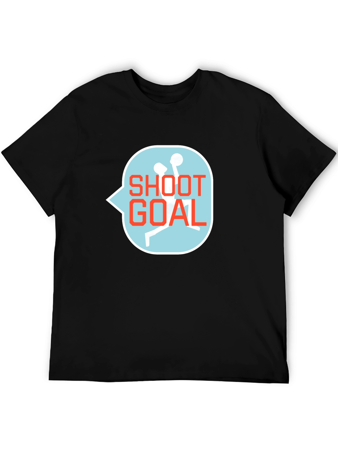 Shoot Goal Graphic Tee - Stylish Black T-Shirt