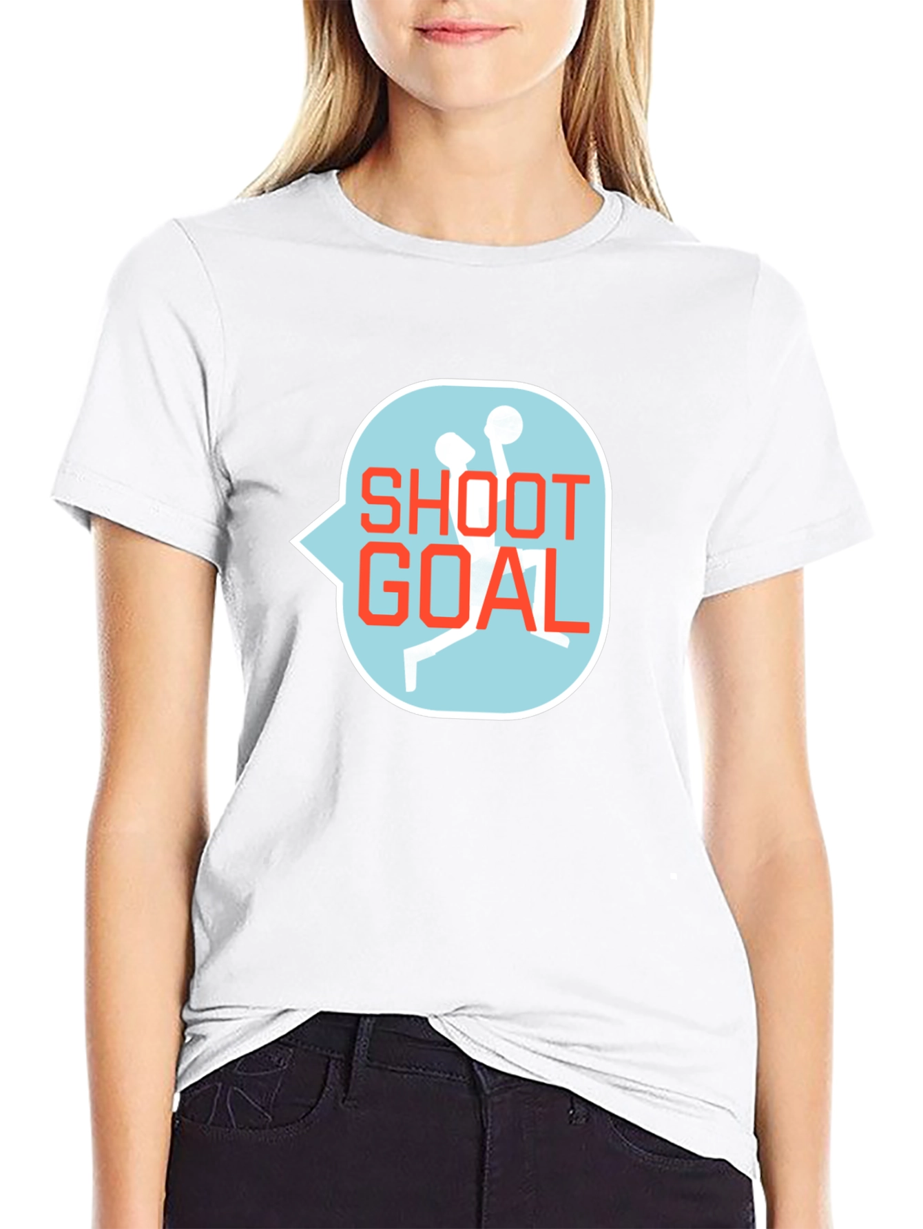 Shoot Goal Graphic Tee - Stylish Black T-Shirt