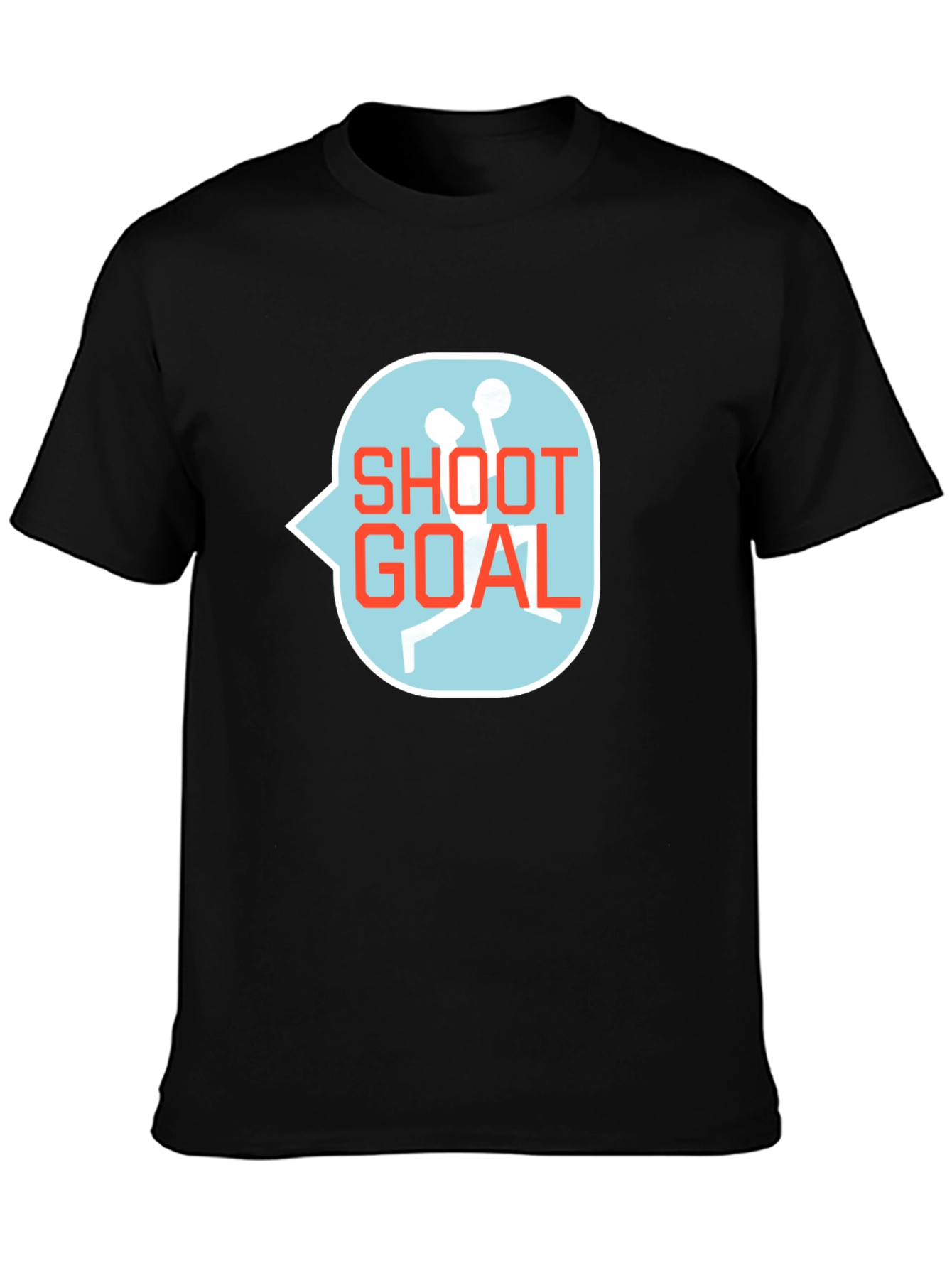 Shoot Goal Graphic Tee - Stylish Black T-Shirt