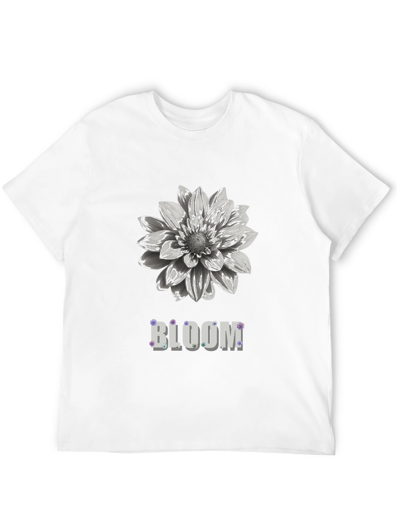 Bloom Flower Graphic Black Tee