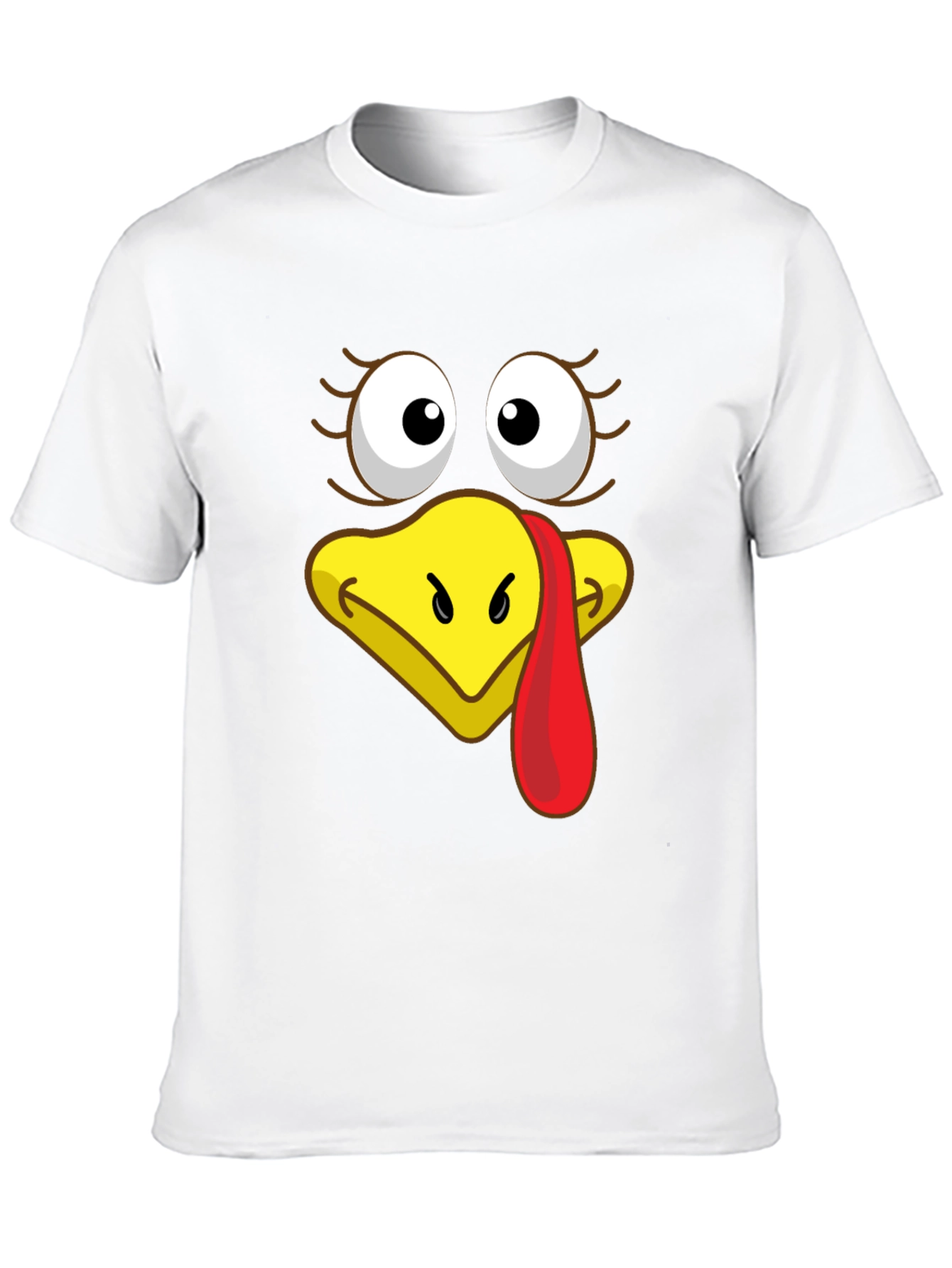 Funny Turkey Face T-Shirt - Thanksgiving Humor
