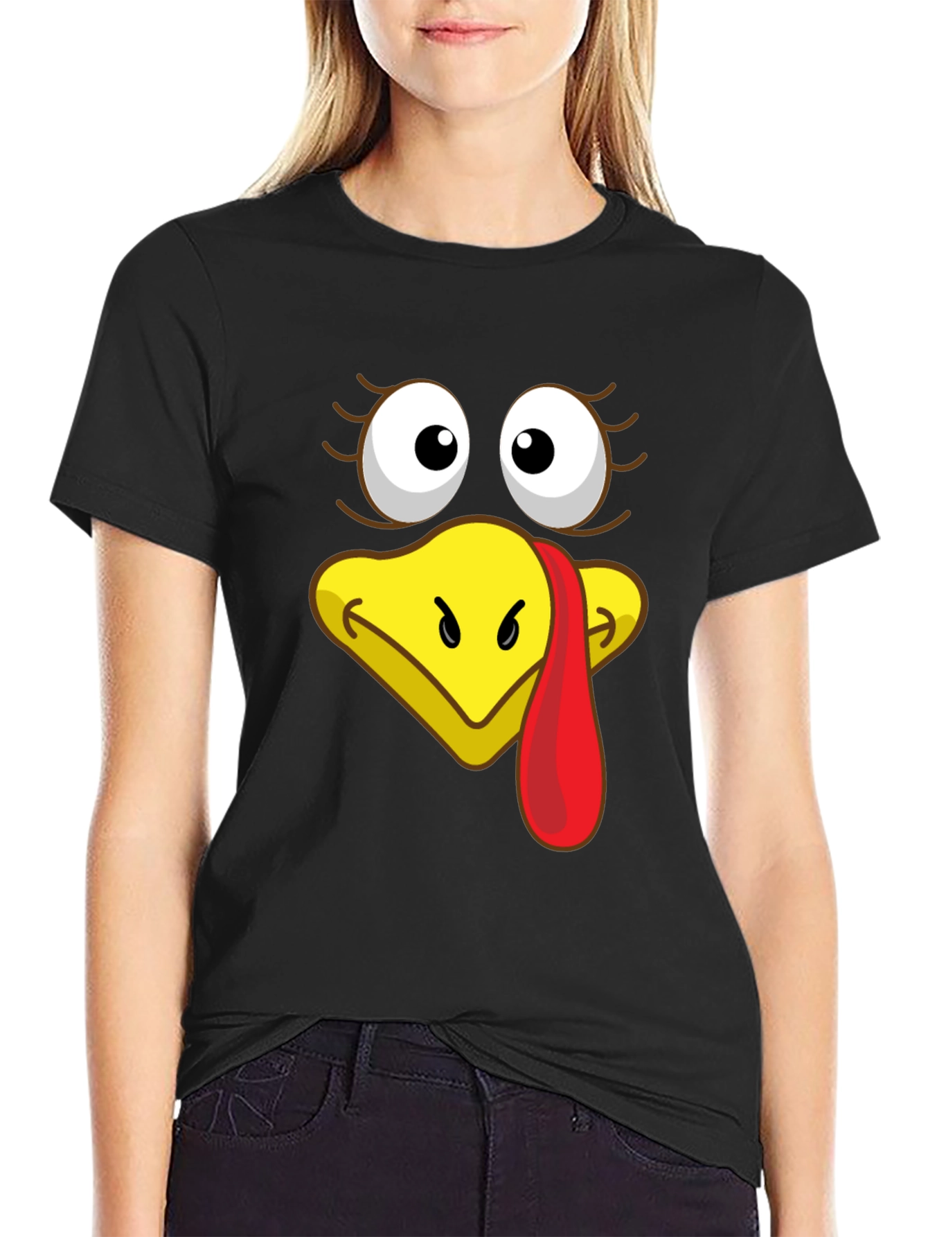 Funny Turkey Face T-Shirt - Thanksgiving Humor