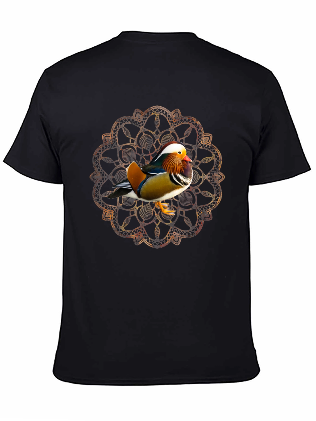 Mandarin Duck Mandala Graphic Tee - Stylish Mens T-Shirt