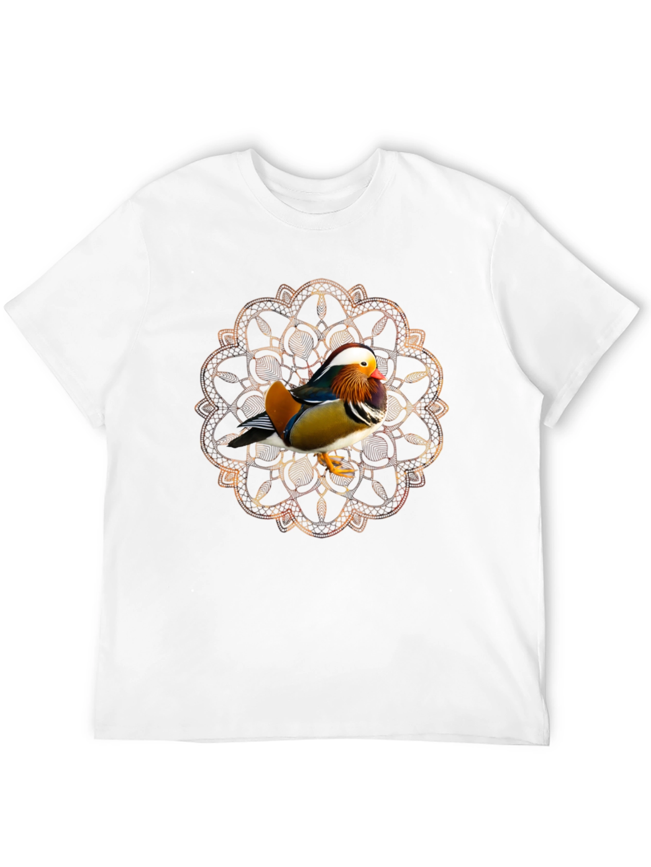 Mandarin Duck Mandala Graphic Tee - Stylish Mens T-Shirt