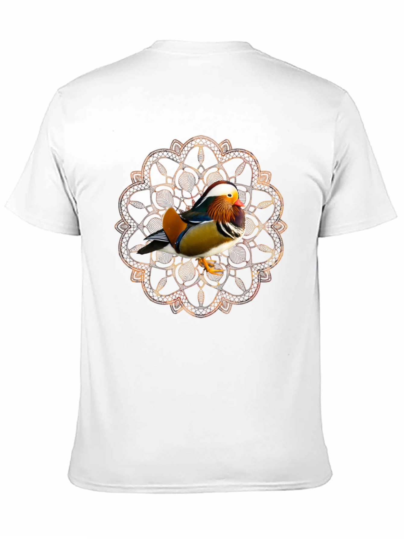 Mandarin Duck Mandala Graphic Tee - Stylish Mens T-Shirt