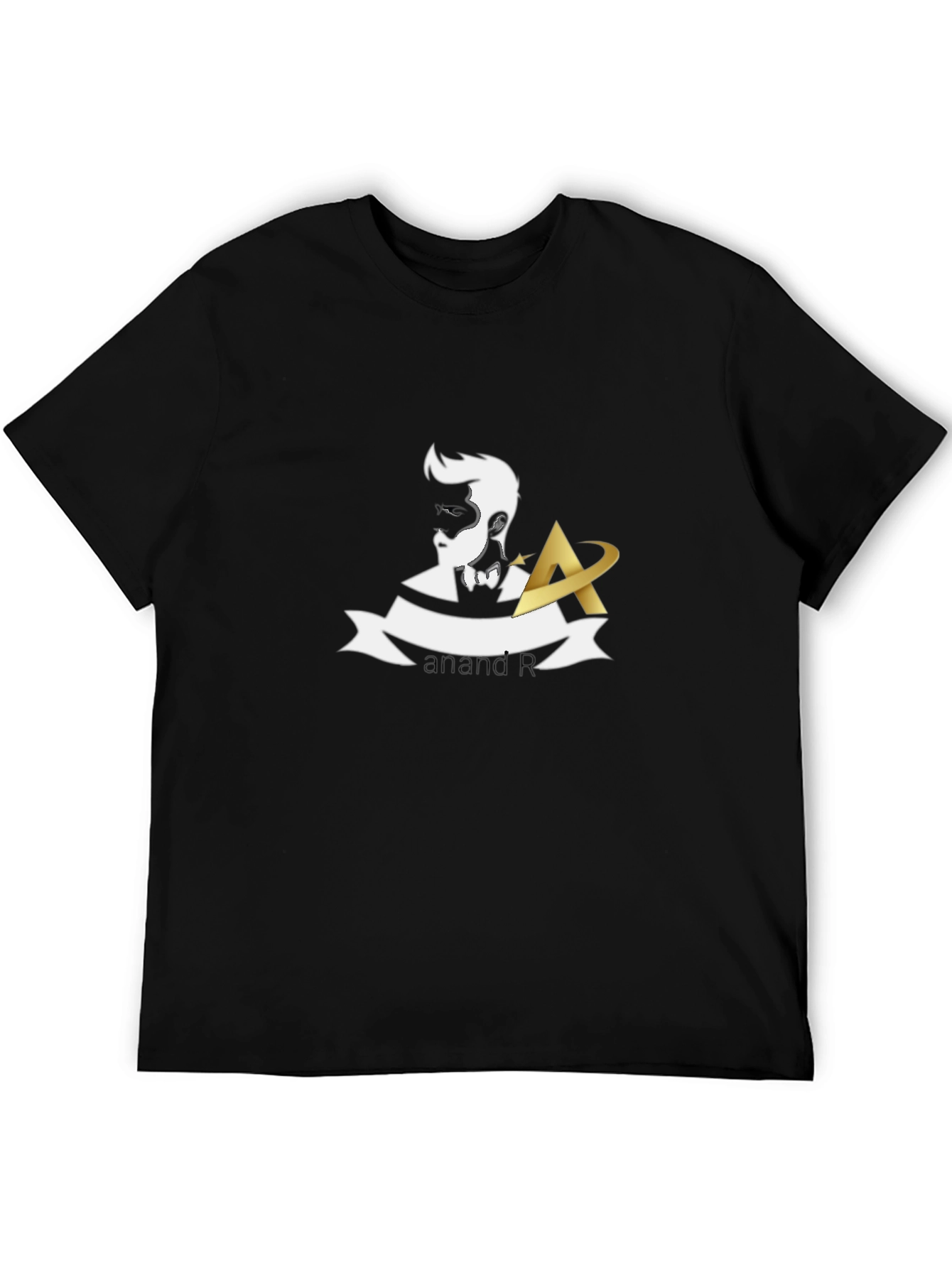 Stylish Mens Black T-Shirt with Graphic Print