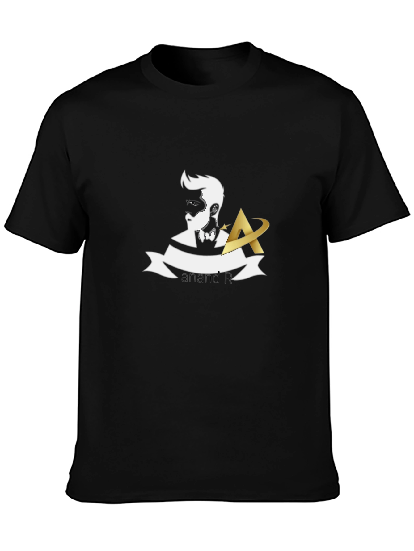 Stylish Mens Black T-Shirt with Graphic Print