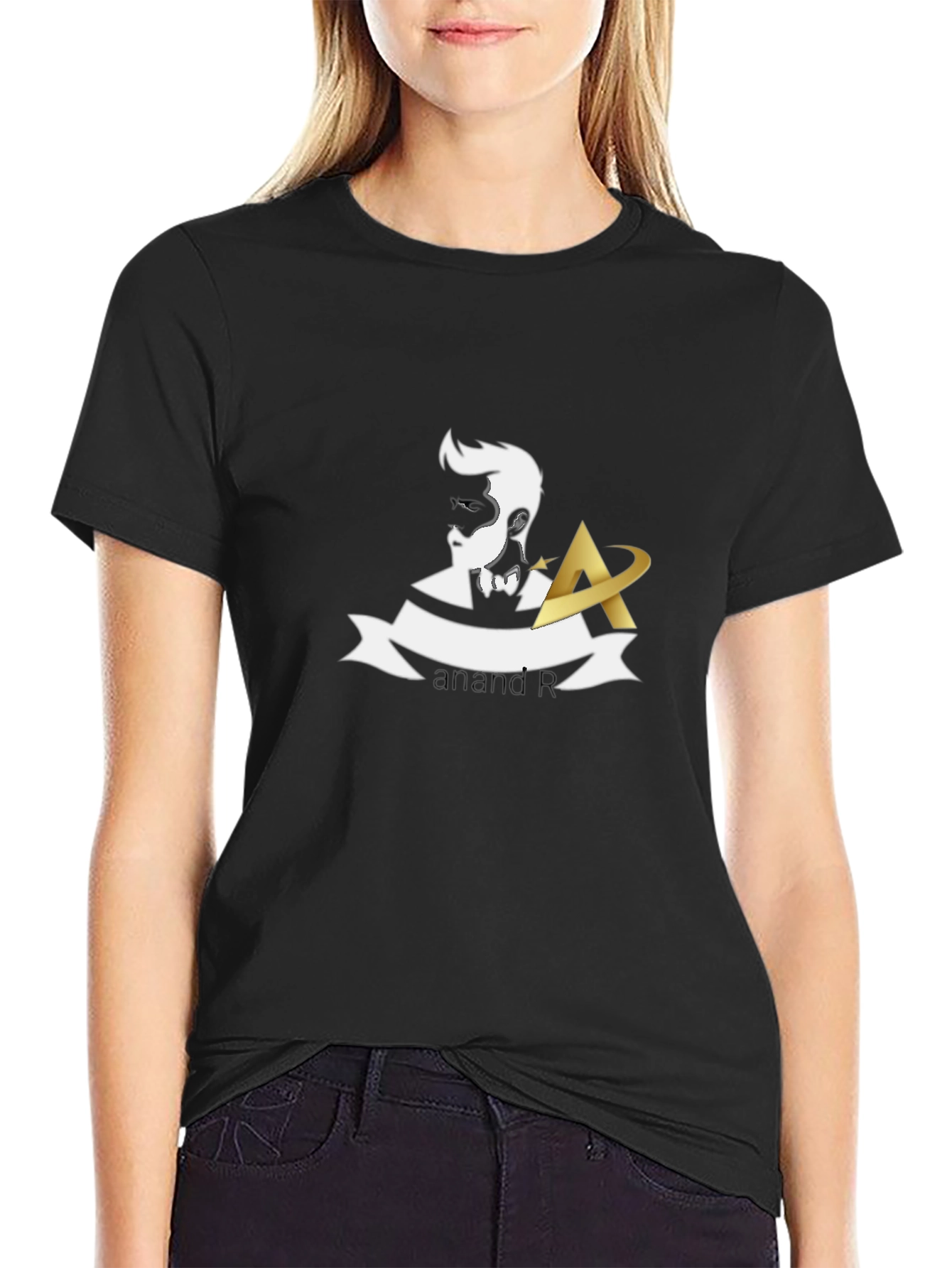 Stylish Mens Black T-Shirt with Graphic Print