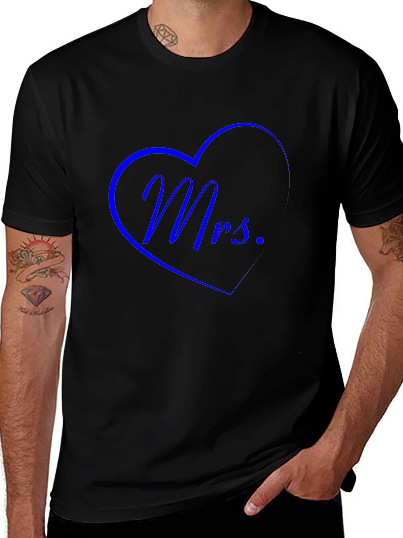 Mrs. Heart Graphic Tee - Black