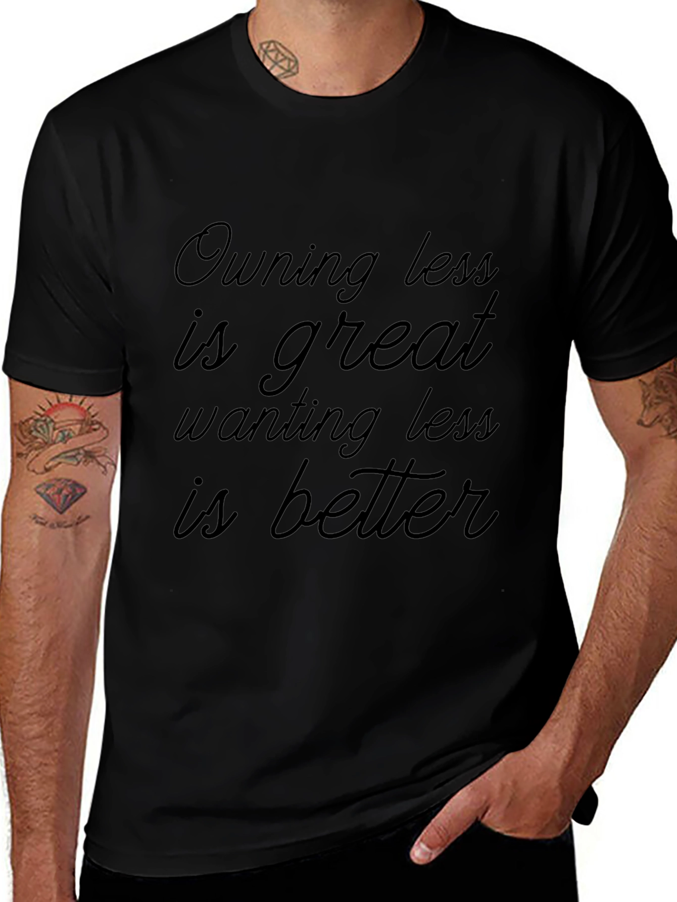 Minimalist Message Tee: Owning Less is Great
