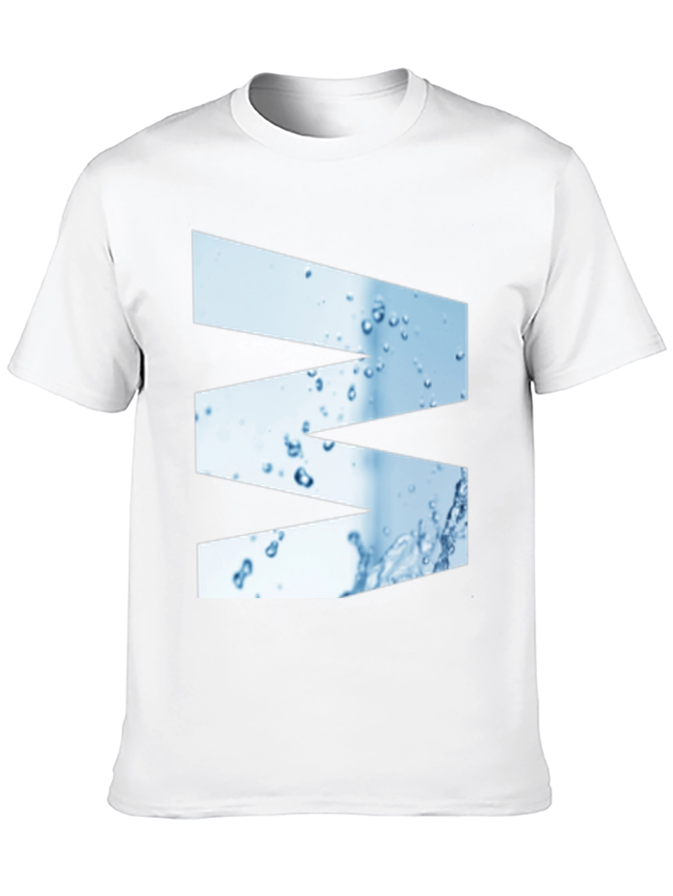 Abstract Water Graphic Tee - Modern Black T-Shirt