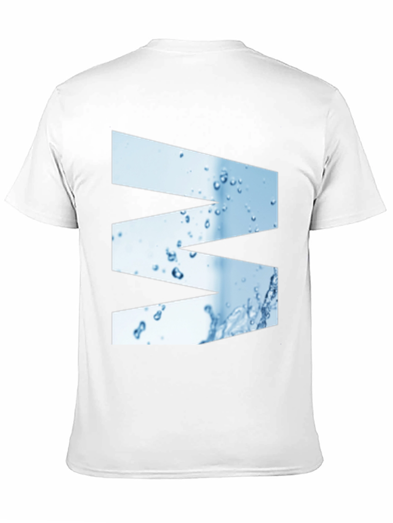 Abstract Water Graphic Tee - Modern Black T-Shirt