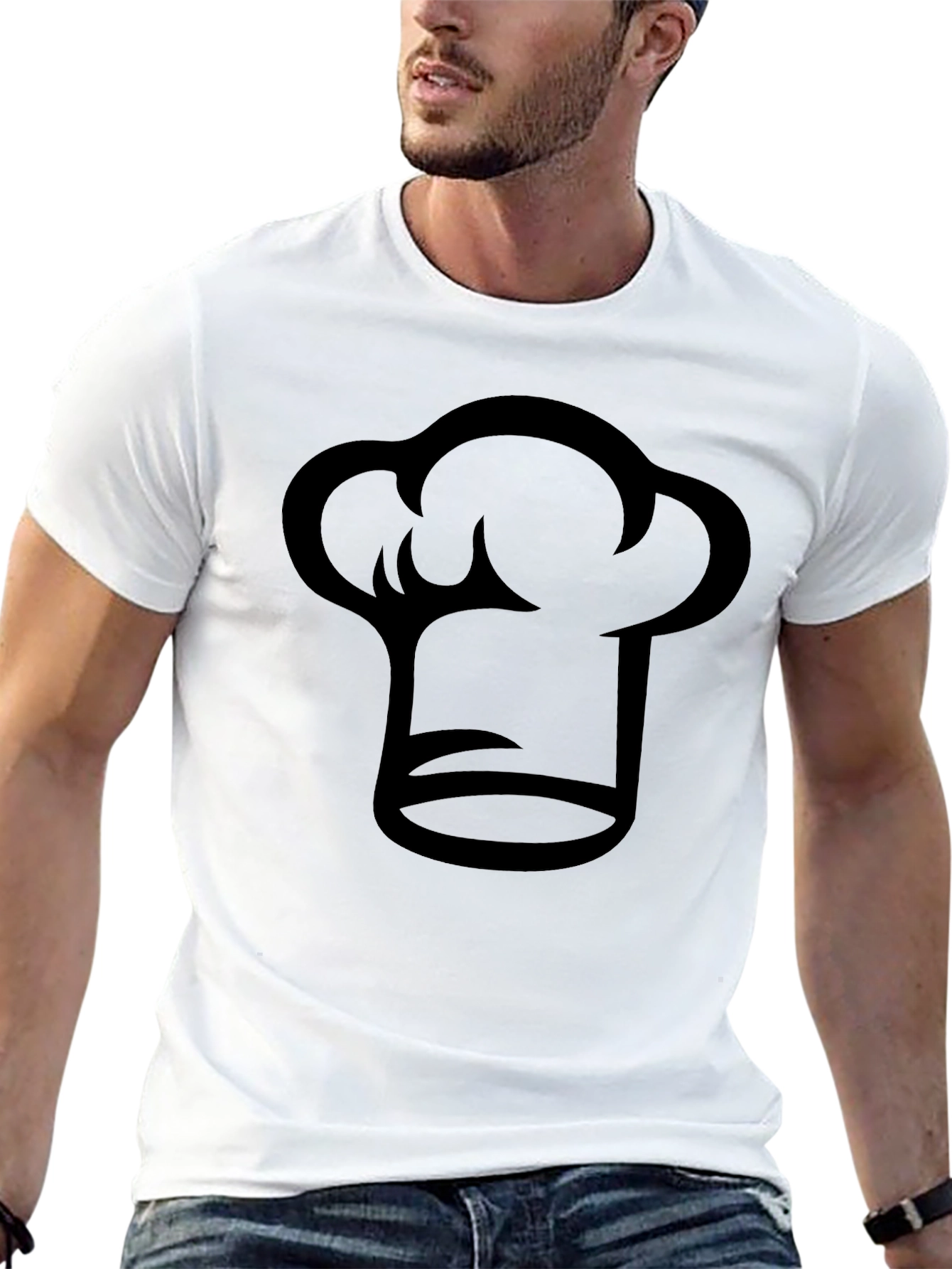 Chef Hat Graphic Black T-Shirt - Culinary Tee