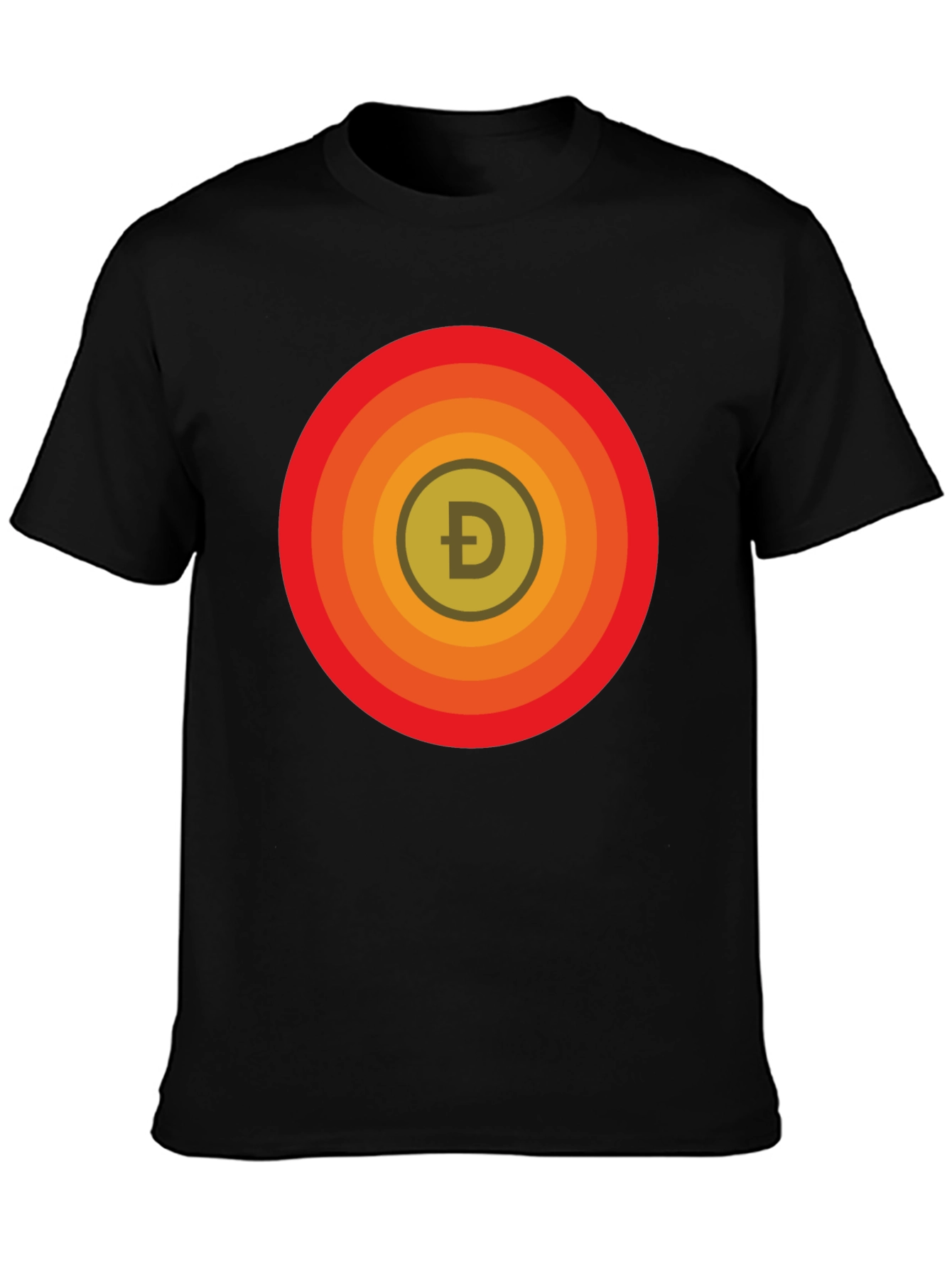 DogeCoin Retro Circle T-Shirt - Modern Crypto Style