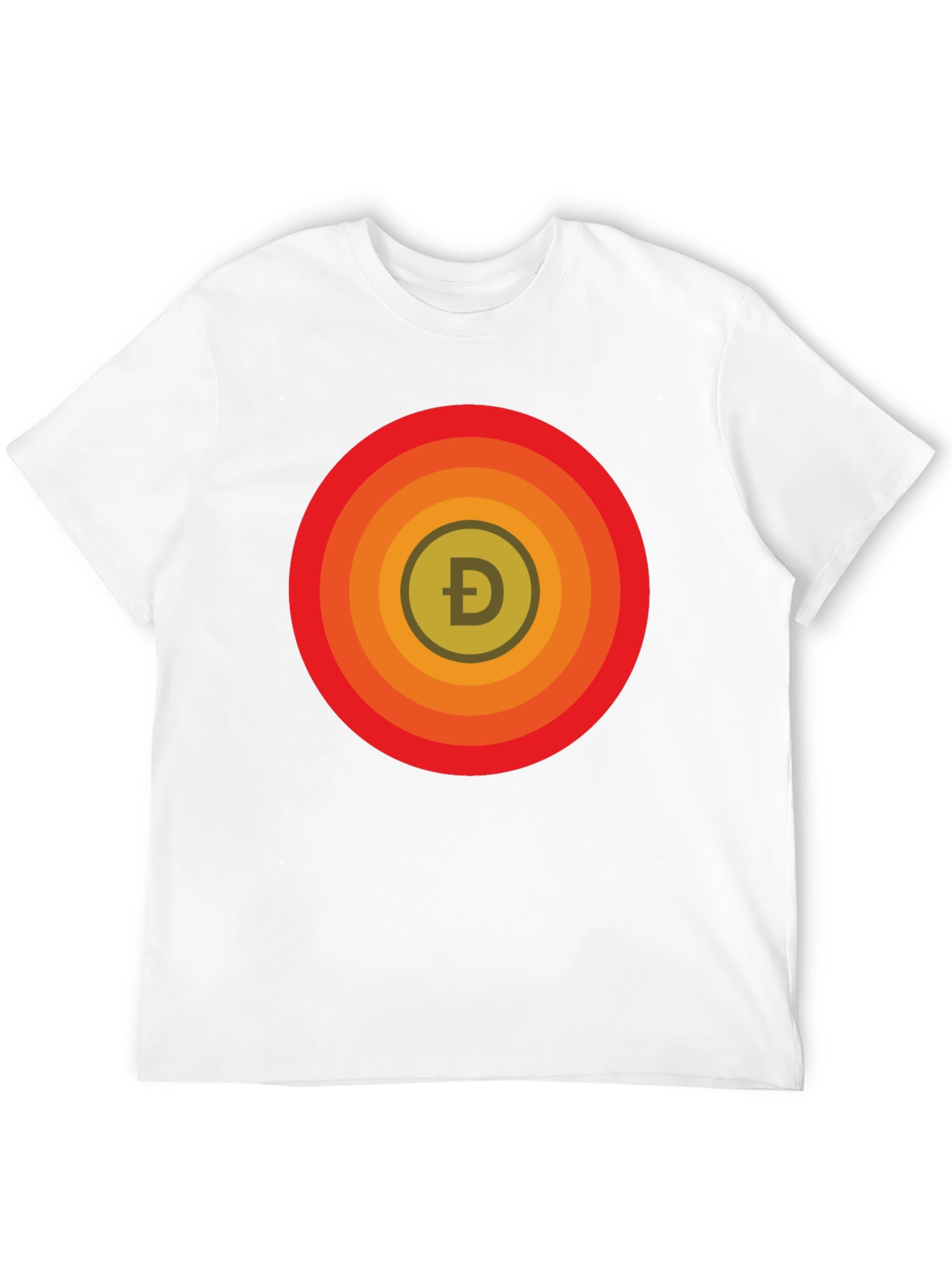 DogeCoin Retro Circle T-Shirt - Modern Crypto Style