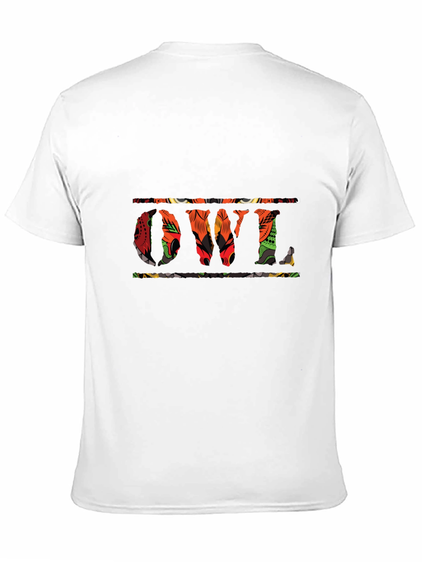 Owl Patterned Black T-Shirt