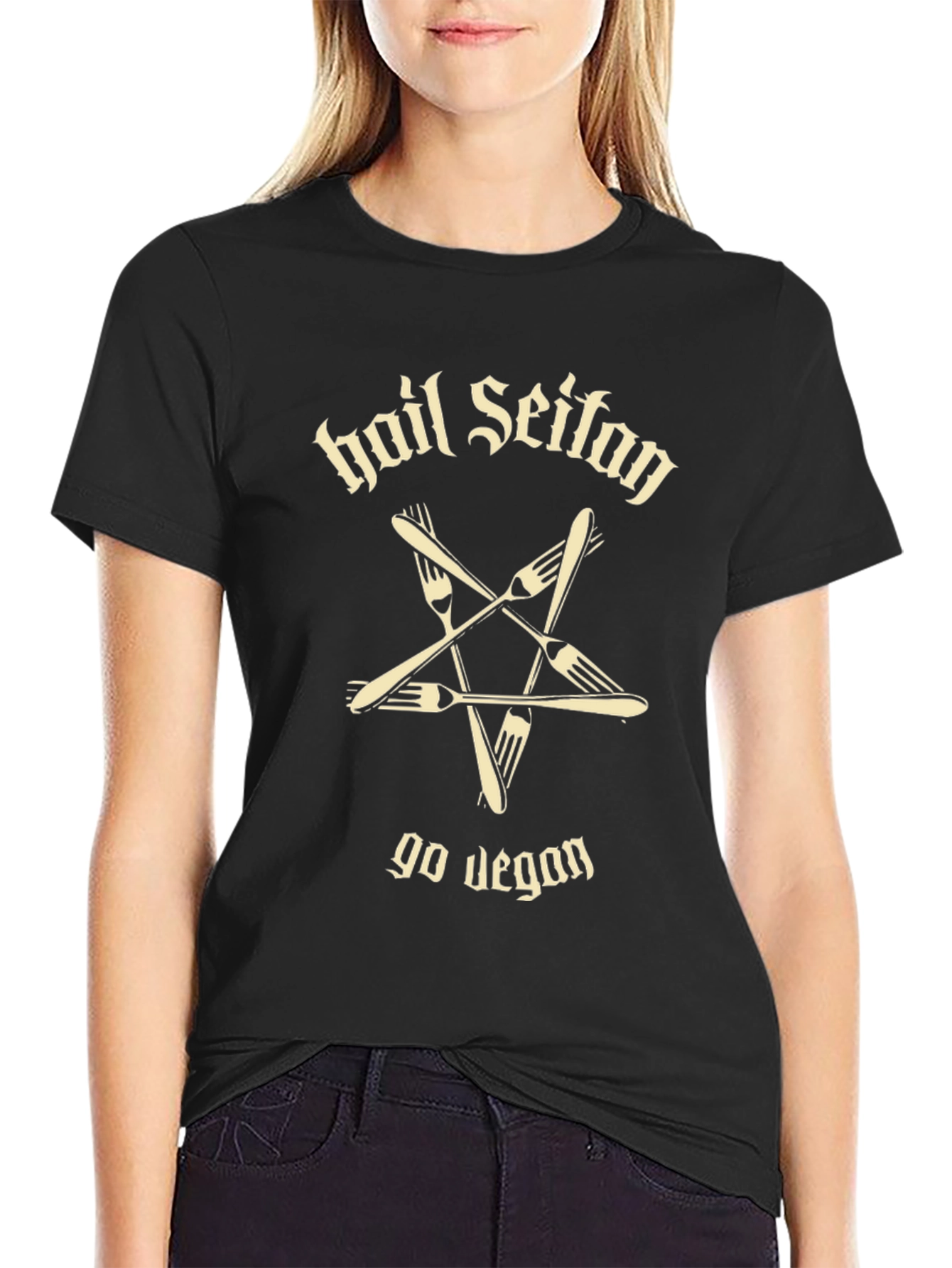 Hail Seitan Vegan Graphic T-Shirt